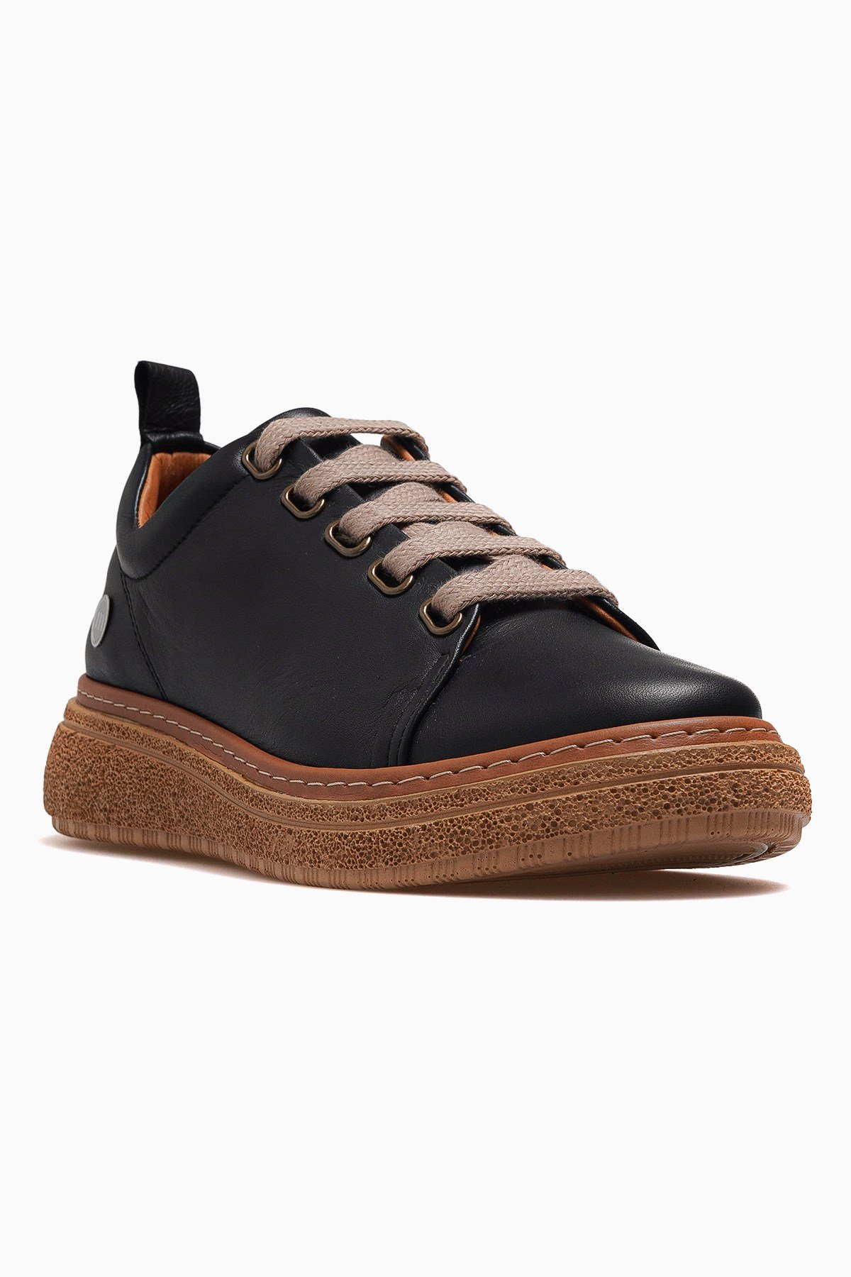 Kadın Deri Günlük Sneaker Ayakkabı D26YA-7750-SİYAH