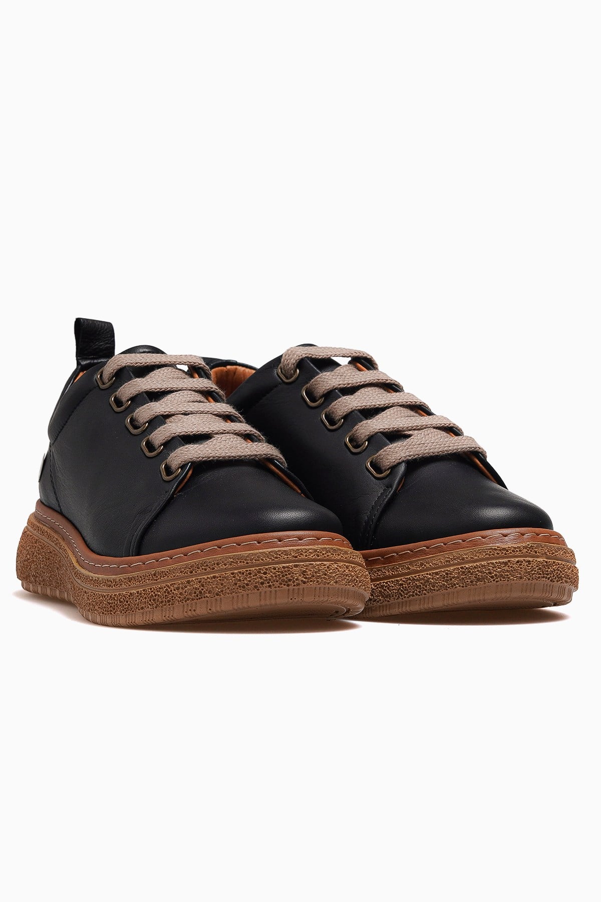 Kadın Deri Günlük Sneaker Ayakkabı D26YA-7750-SİYAH