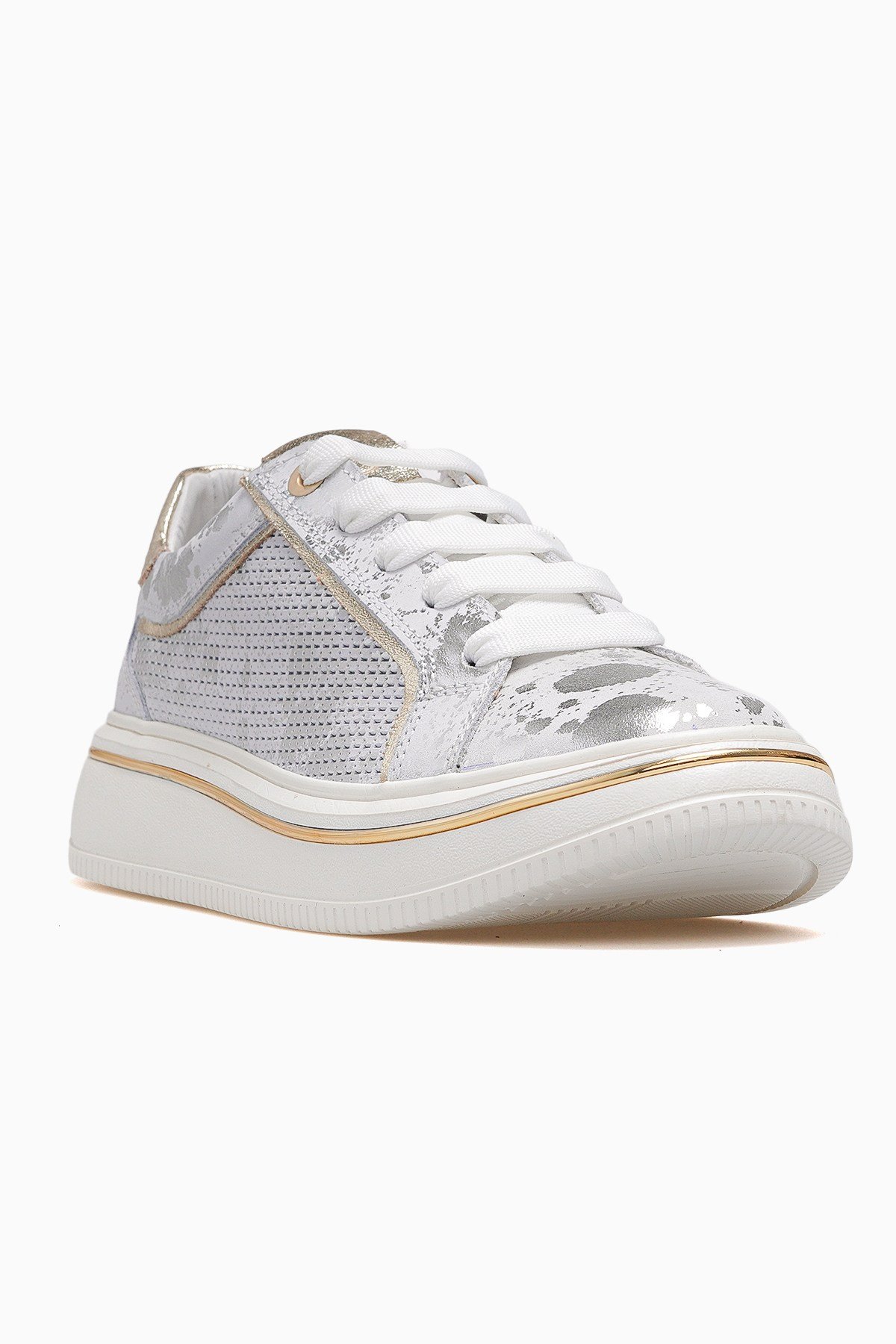 Kadın Deri Günlük Sneaker Ayakkabı D26YA-3890-BEYAZ
