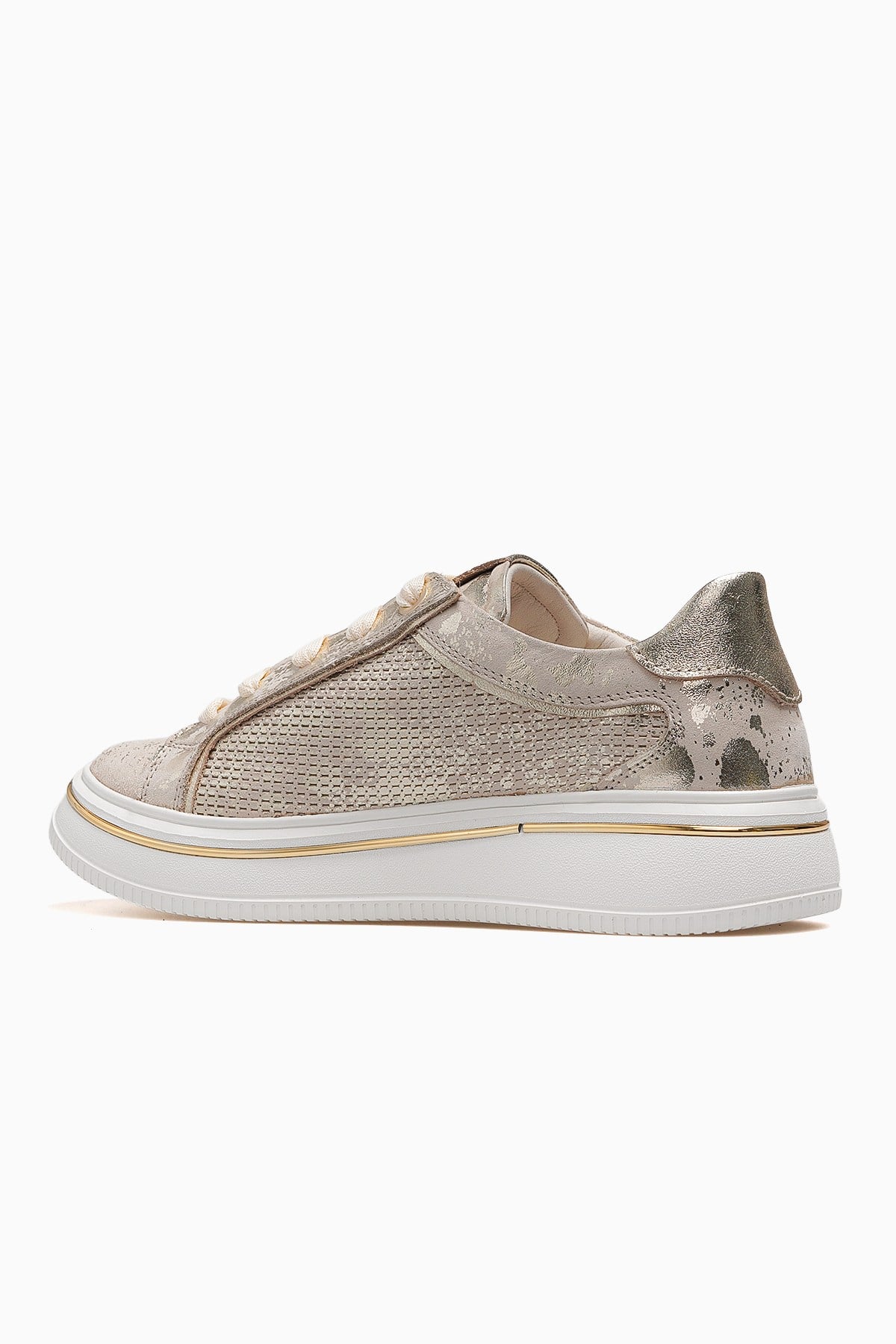 Kadın Deri Günlük Sneaker Ayakkabı D26YA-3890-GOLD
