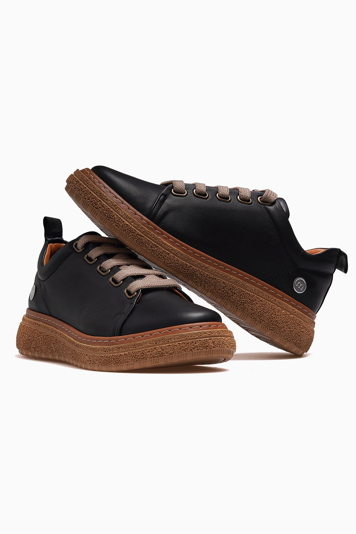 Kadın Deri Günlük Sneaker Ayakkabı D26YA-7750-SİYAH