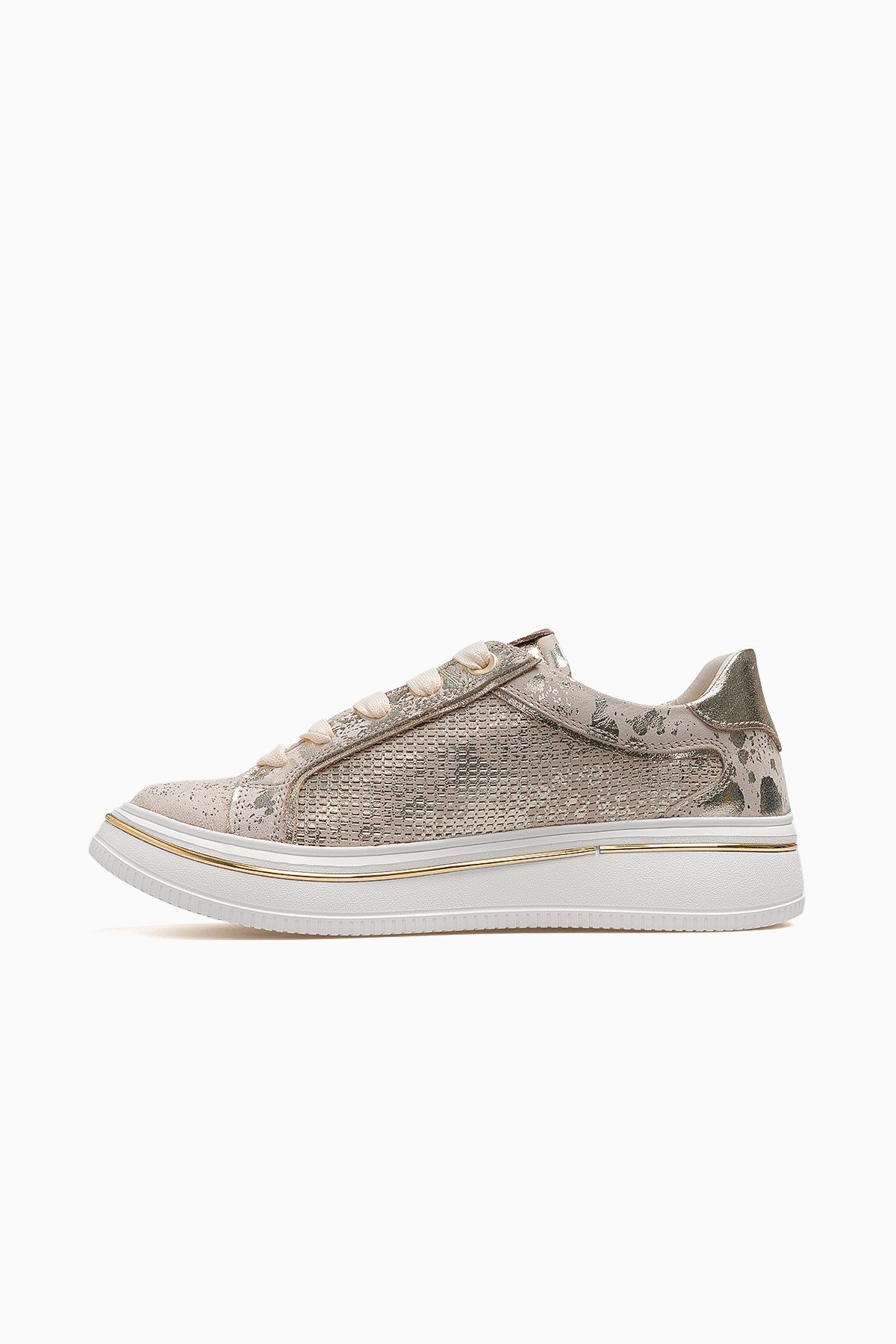 Kadın Deri Günlük Sneaker Ayakkabı D26YA-3890-GOLD