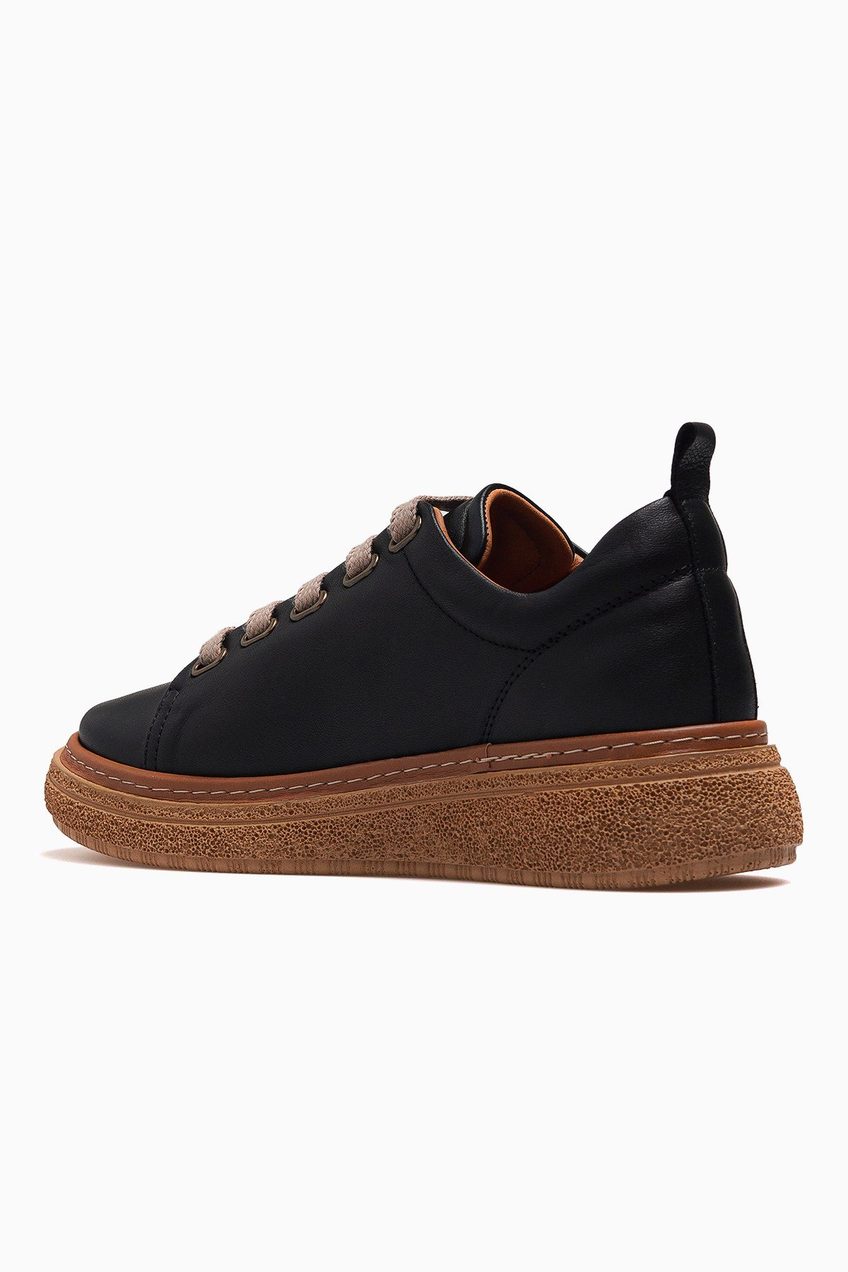 Kadın Deri Günlük Sneaker Ayakkabı D26YA-7750-SİYAH