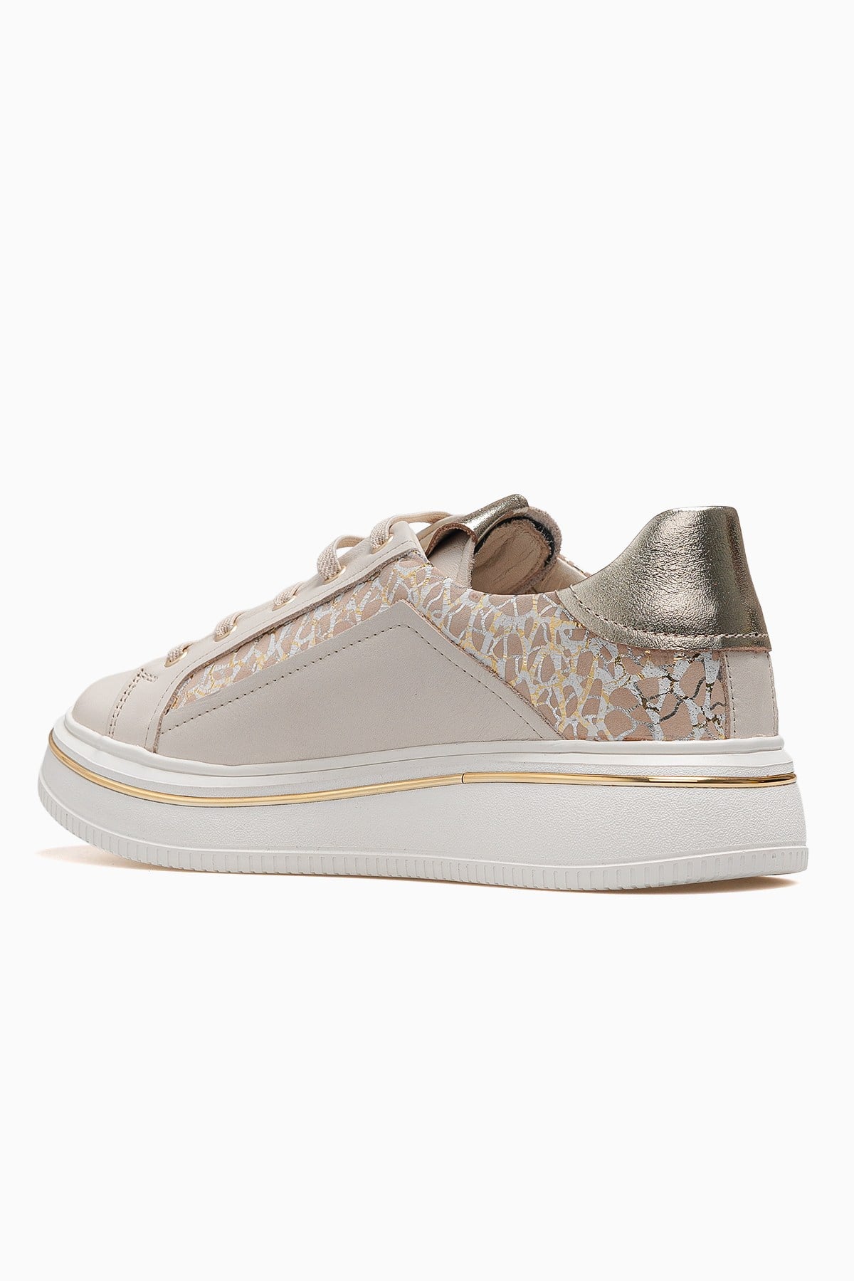 Kadın Deri Günlük Sneaker Ayakkabı D26YA-3885-BEJ