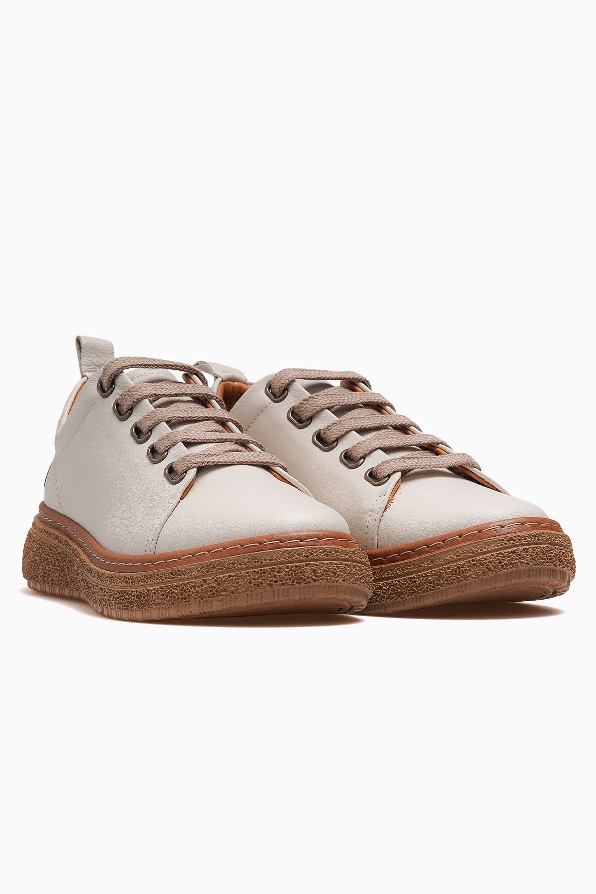 Kadın Deri Günlük Sneaker Ayakkabı D26YA-7750-BEJ