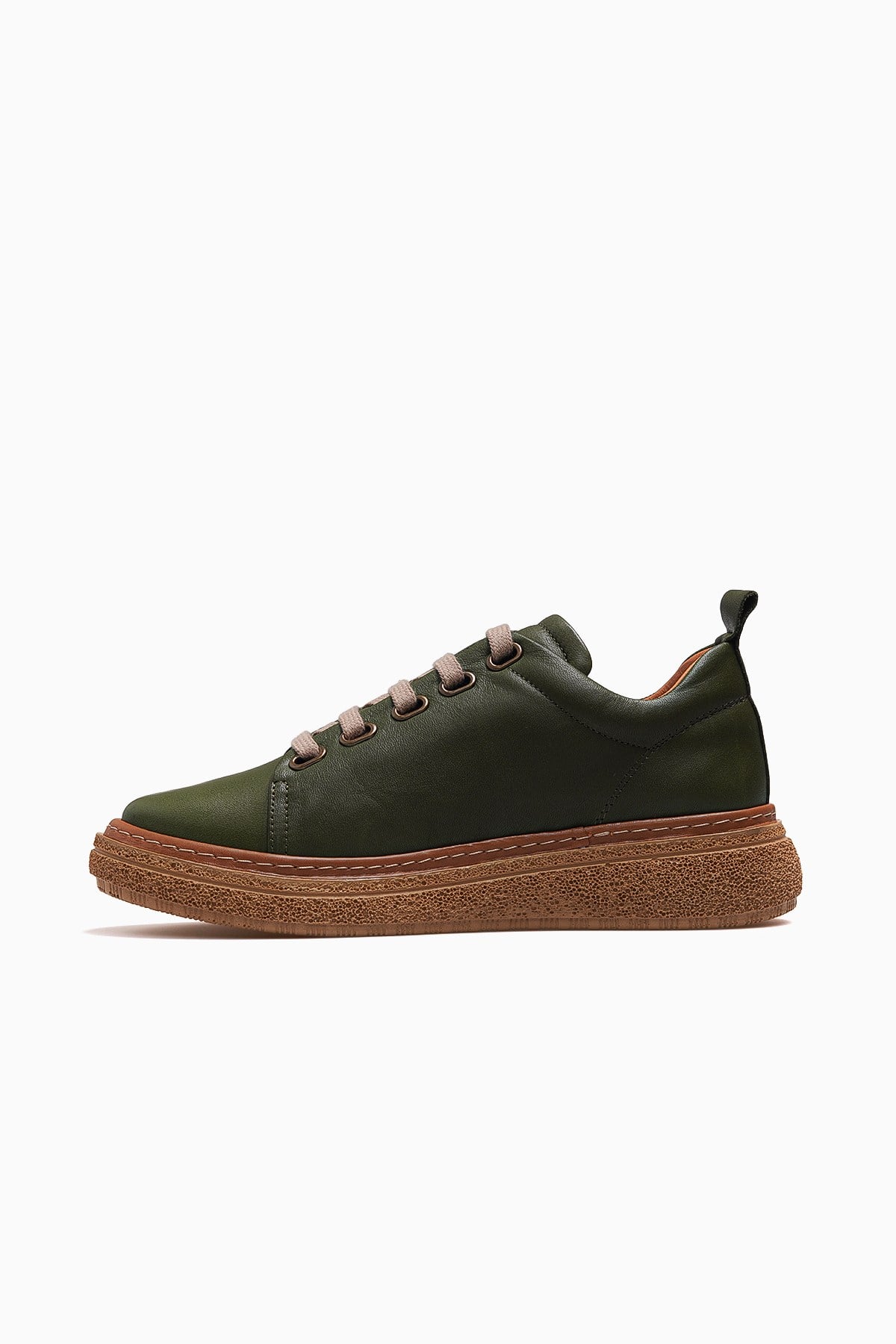 Kadın Deri Günlük Sneaker Ayakkabı D26YA-7750-HAKİ