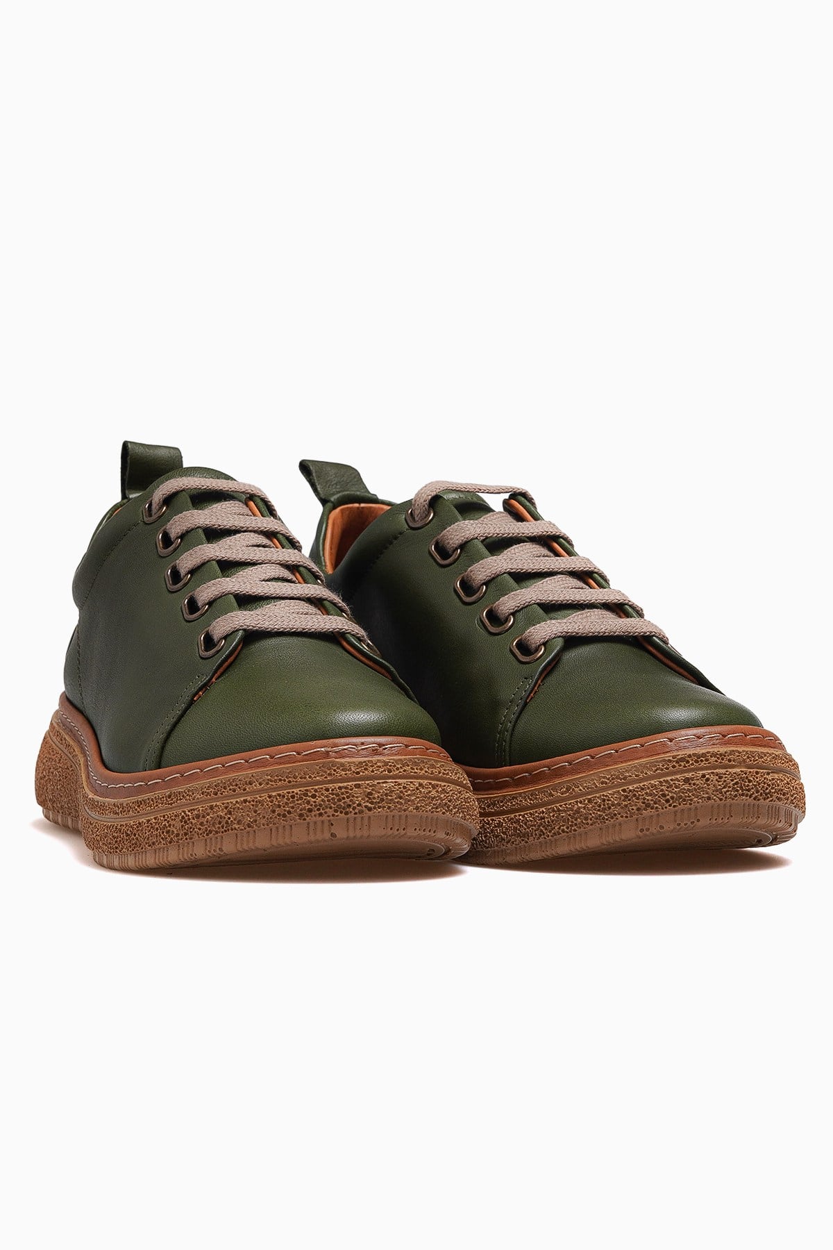 Kadın Deri Günlük Sneaker Ayakkabı D26YA-7750-HAKİ