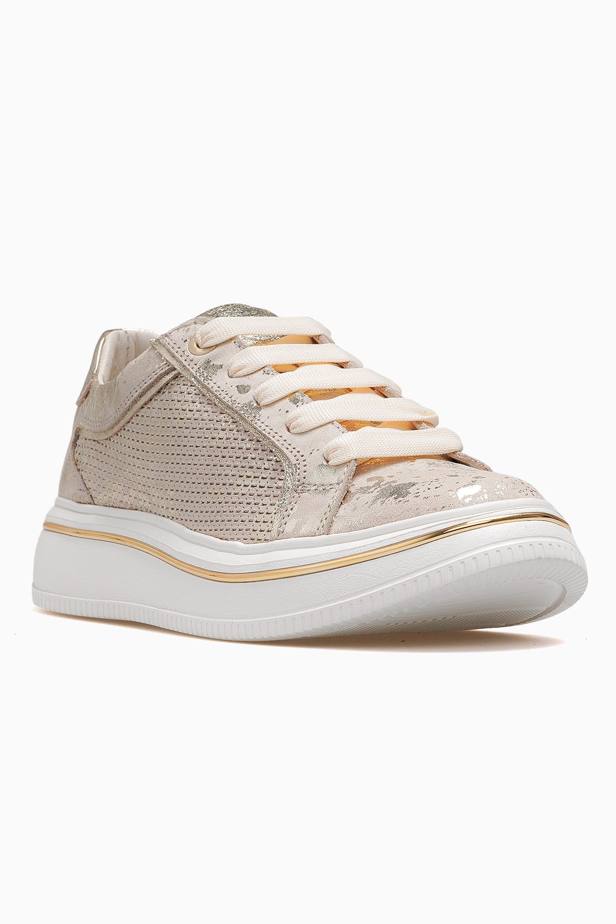 Kadın Deri Günlük Sneaker Ayakkabı D26YA-3890-GOLD