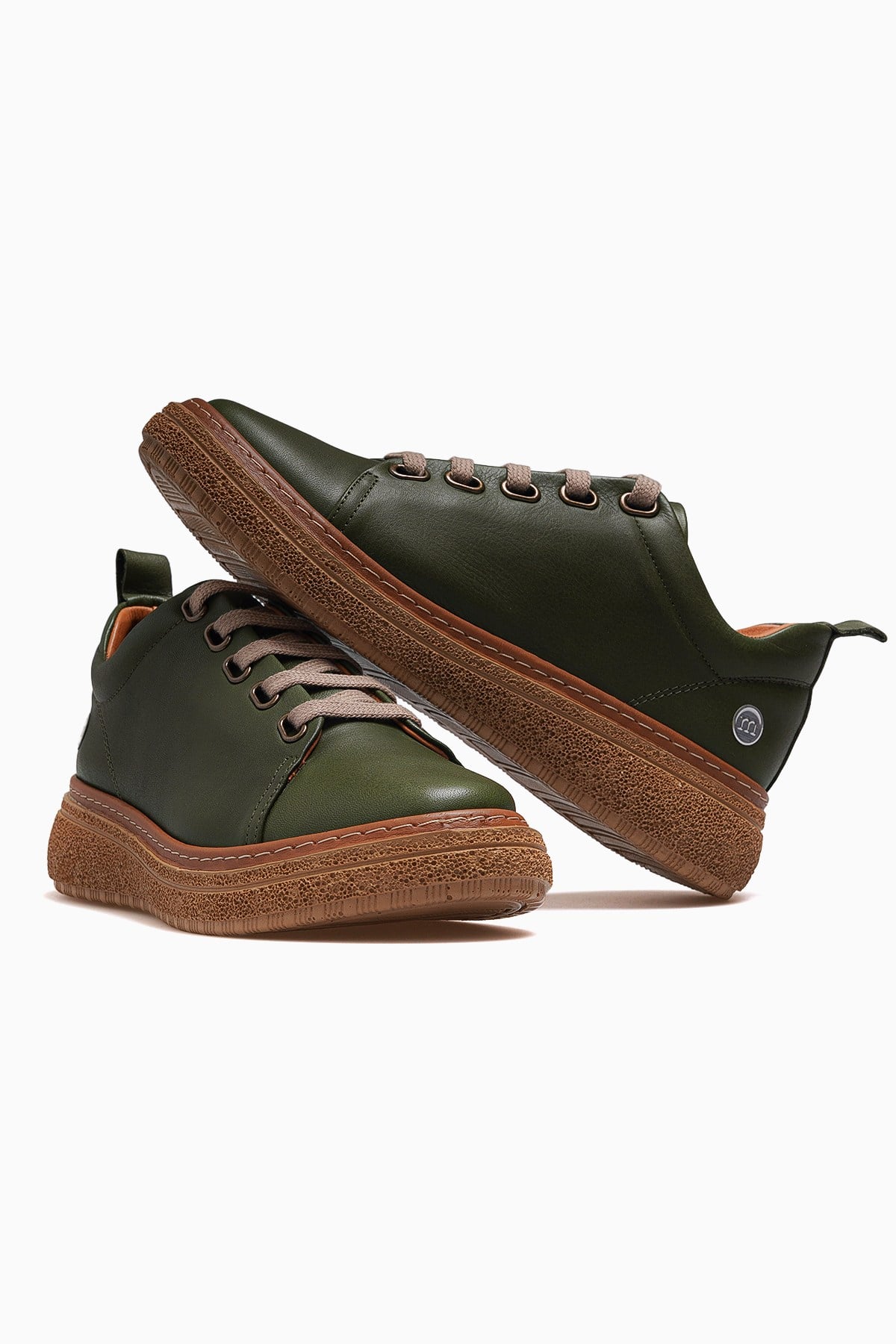 Kadın Deri Günlük Sneaker Ayakkabı D26YA-7750-HAKİ