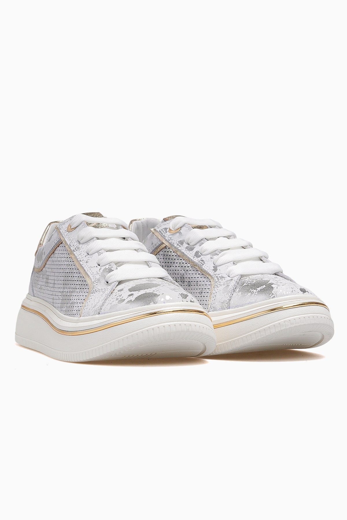 Kadın Deri Günlük Sneaker Ayakkabı D26YA-3890-BEYAZ