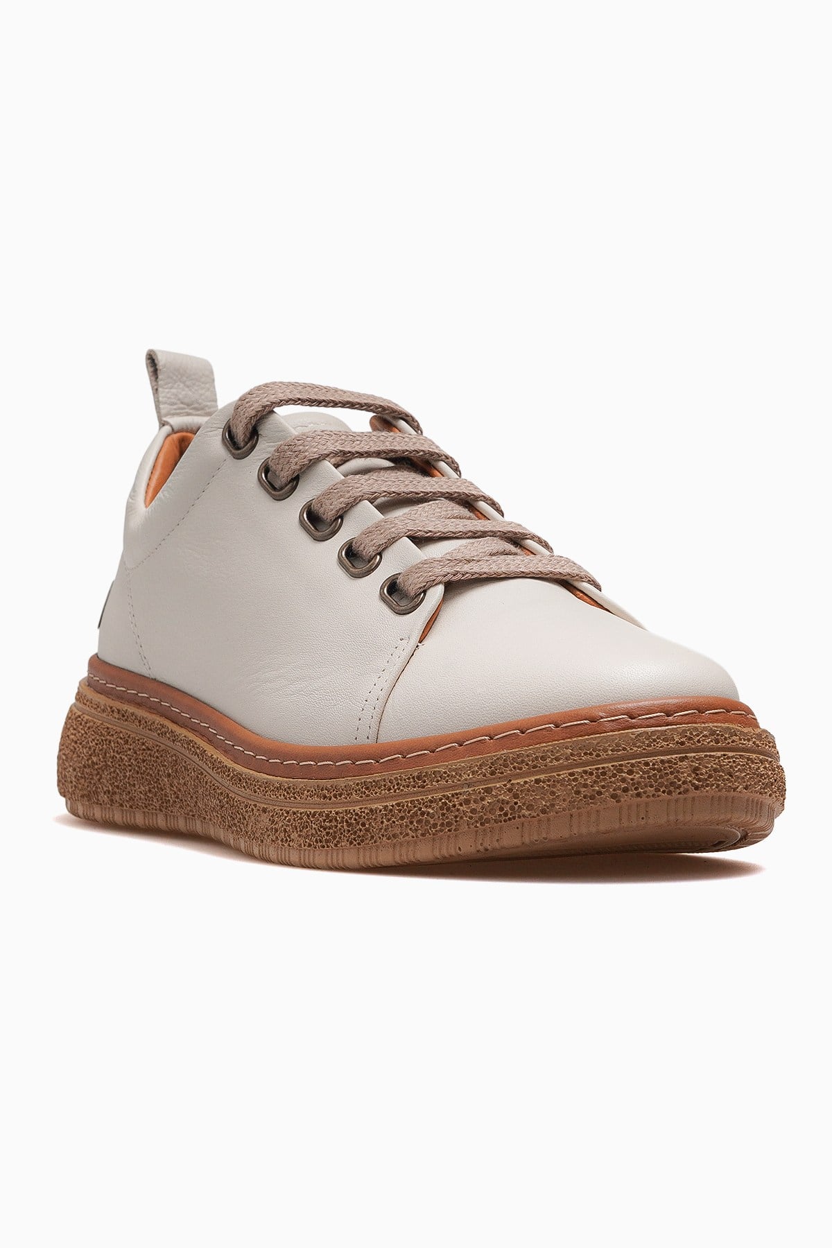 Kadın Deri Günlük Sneaker Ayakkabı D26YA-7750-BEJ
