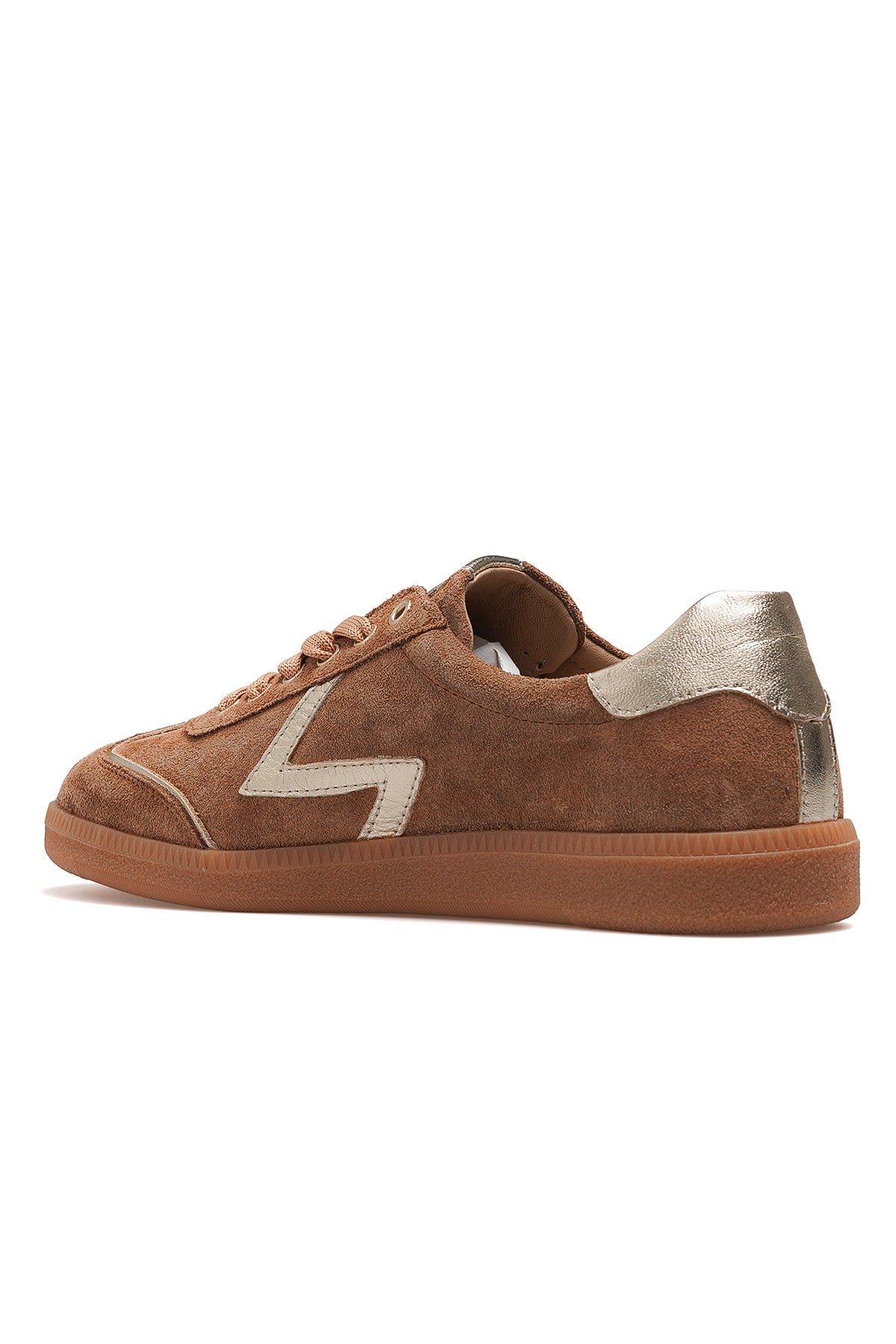 Kadın Deri Sneaker Günlük Ayakkabı 2609902Y-Taba Altın