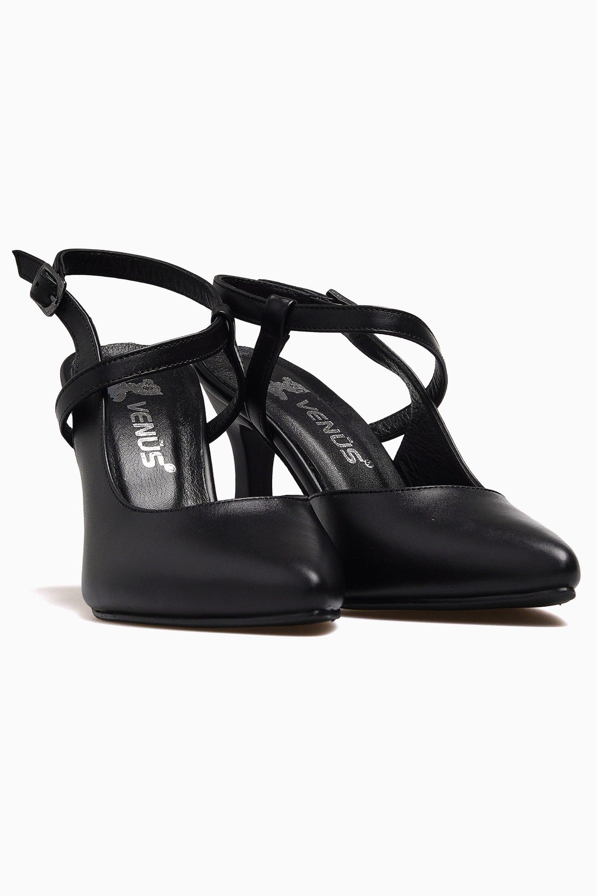 Kadın Deri Topuklu Stiletto Ayakkabı 26461126Y-SİYAH