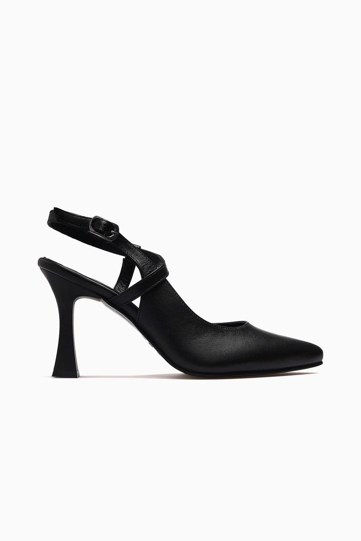 Kadın Deri Topuklu Stiletto Ayakkabı 26461126Y-SİYAH