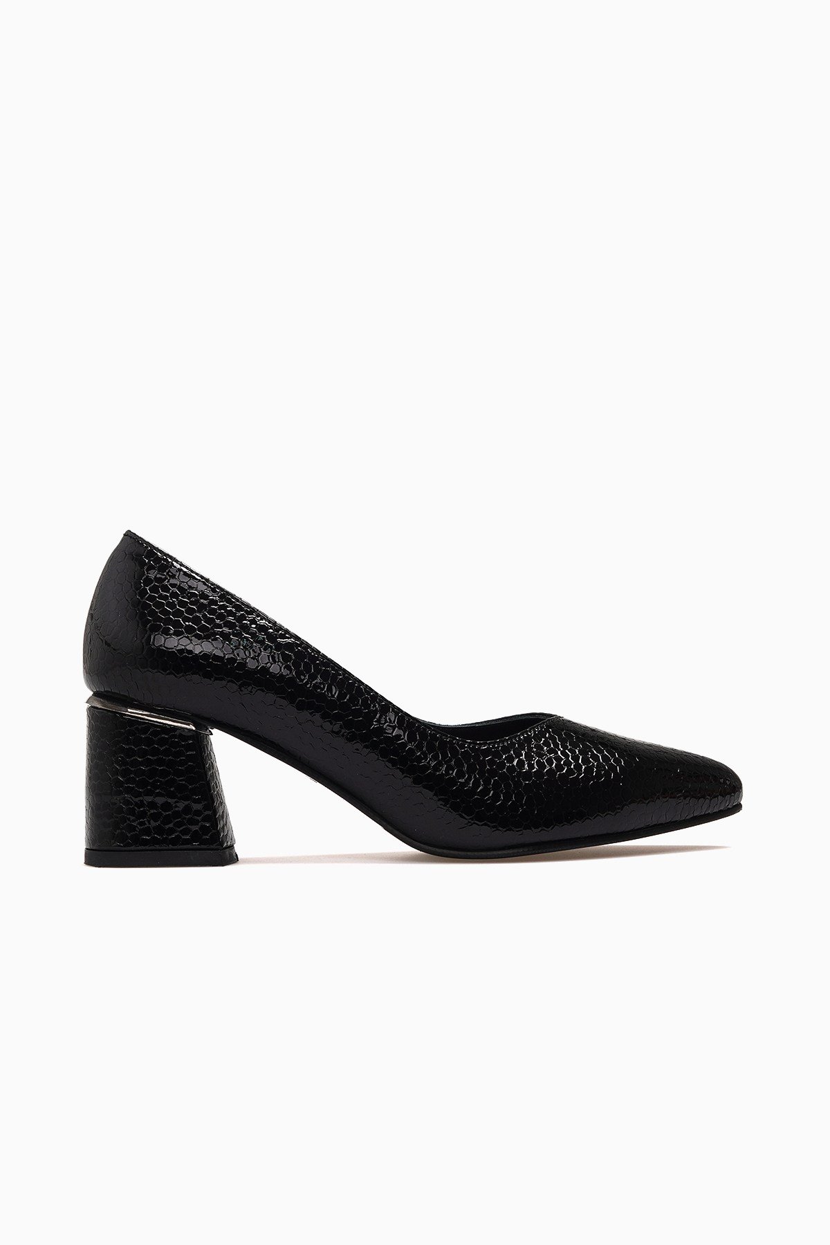Kadın Deri Topuklu Stiletto Ayakkabı 26461930Y-SİYAH/PETEK