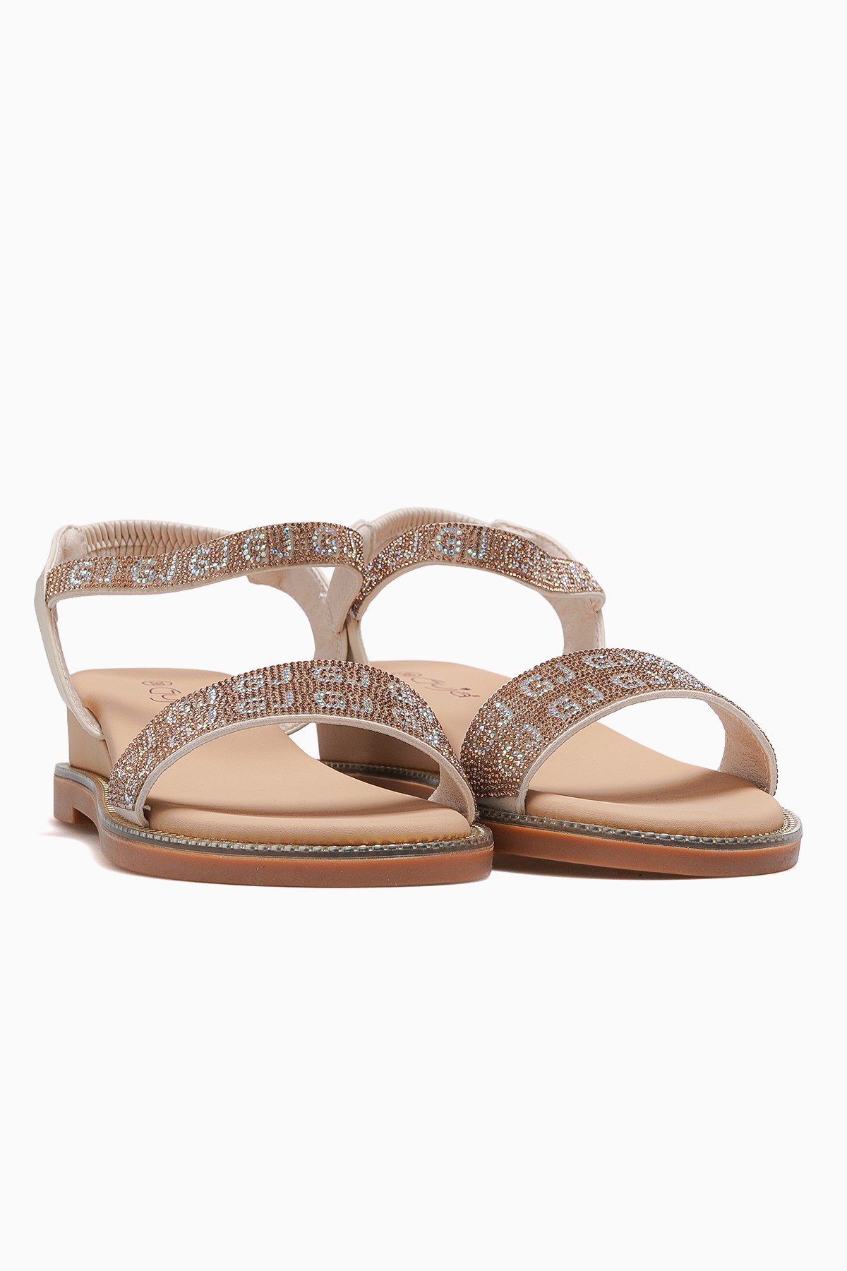 Kadın Dolgu Topuklu Günlük Sandalet 25Y346-3-BEJ