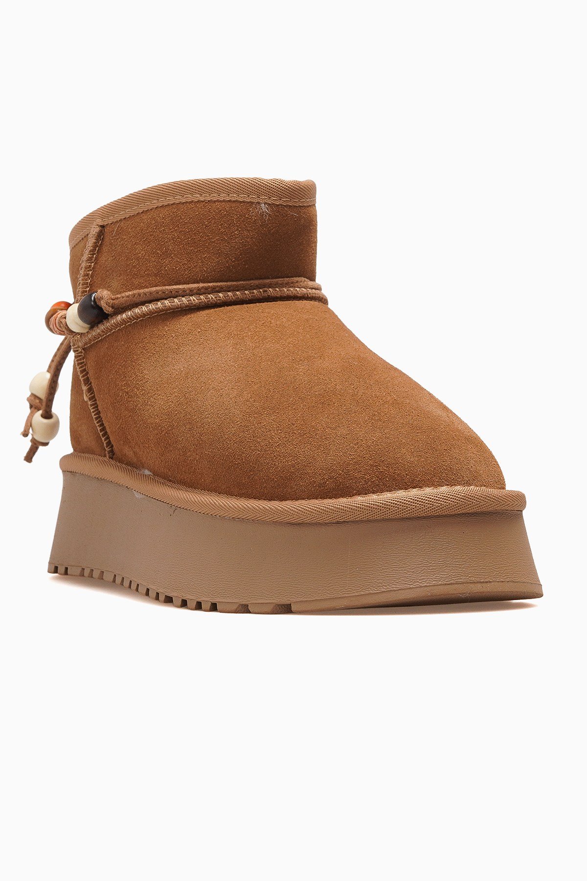 Kadın Dolgu Topuklu İçi Tüylü Bot 26K430-5-CAMEL