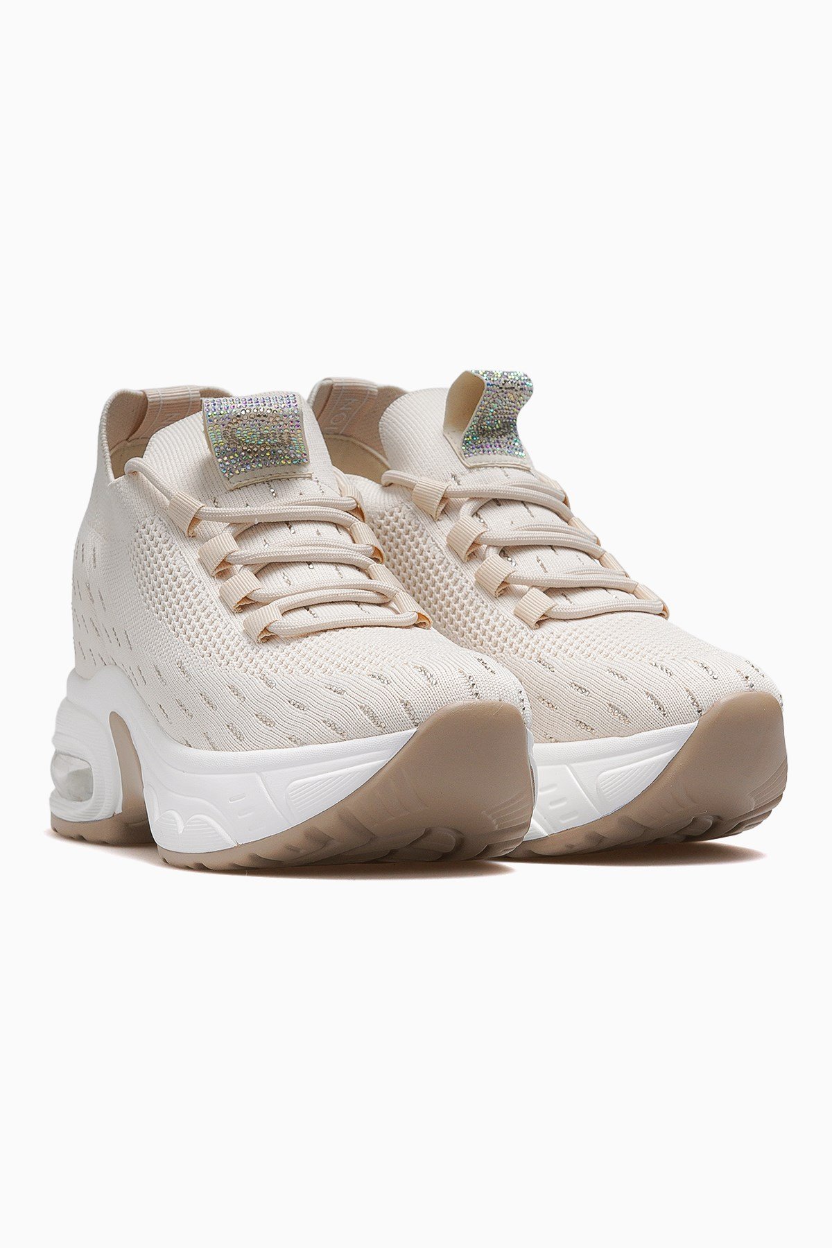Kadın Gizli Dolgu Topuk Sneaker Ayakkabı 26Y300-8-BEJ