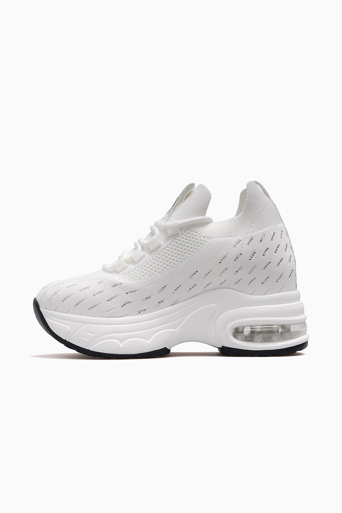 Kadın Gizli Dolgu Topuk Sneaker Ayakkabı 26Y300-8-BEYAZ