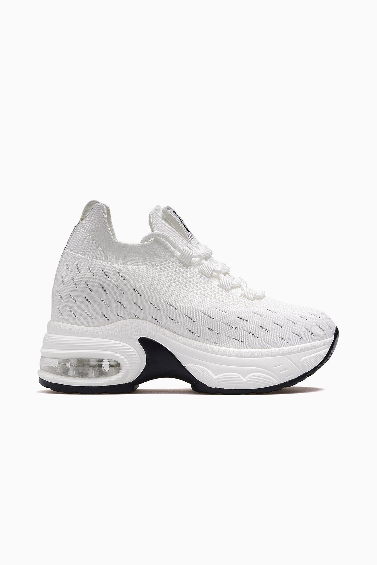 Kadın Gizli Dolgu Topuk Sneaker Ayakkabı 26Y300-8-BEYAZ