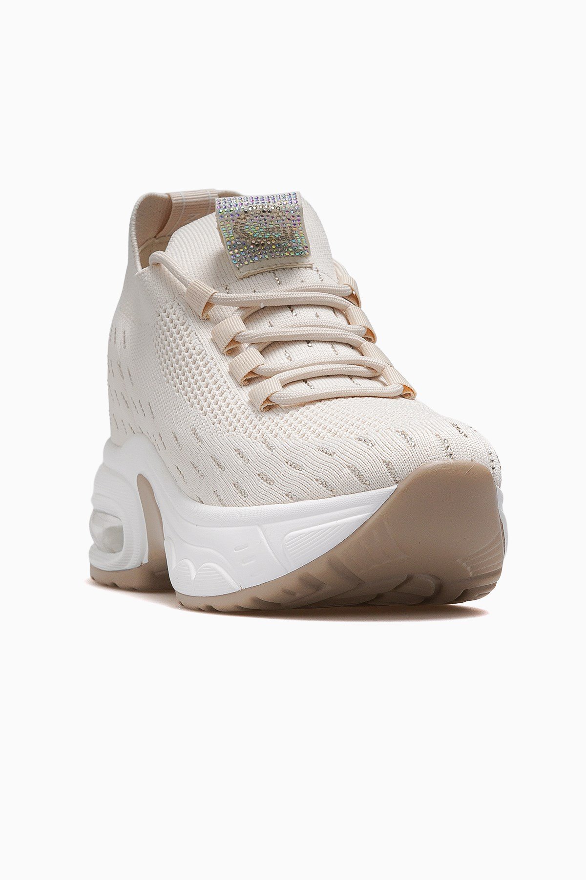 Kadın Gizli Dolgu Topuk Sneaker Ayakkabı 26Y300-8-BEJ