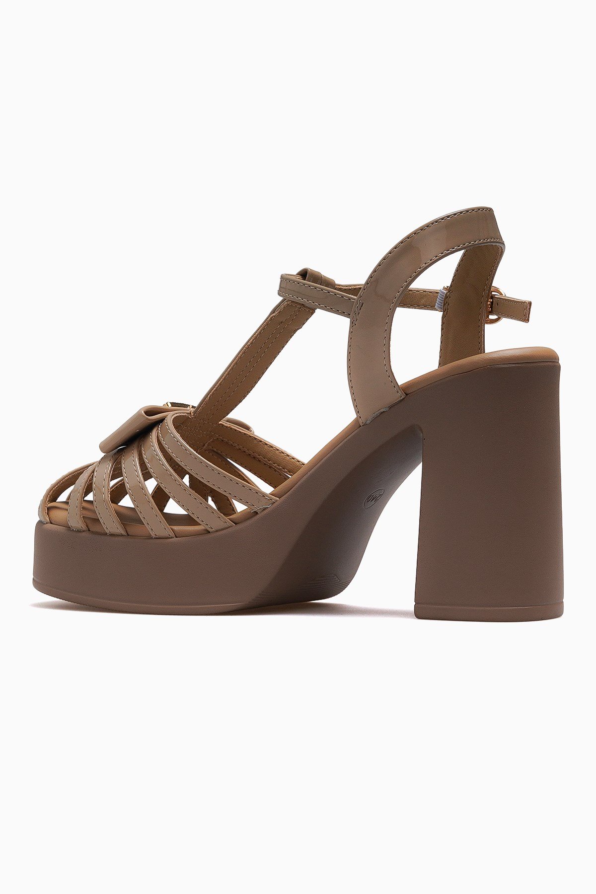 Kadın Platform Topuklu Sandalet 26Y491-6-KREM