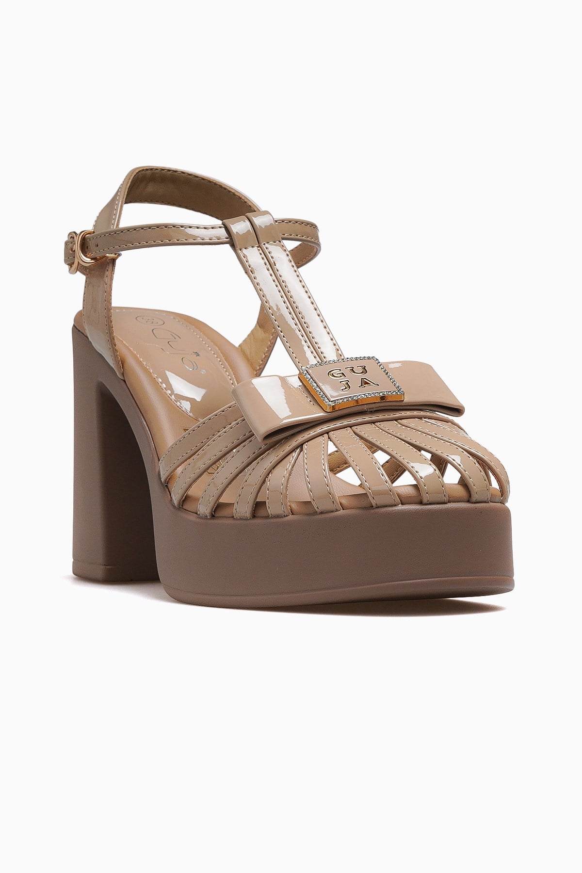 Kadın Platform Topuklu Sandalet 26Y491-6-KREM