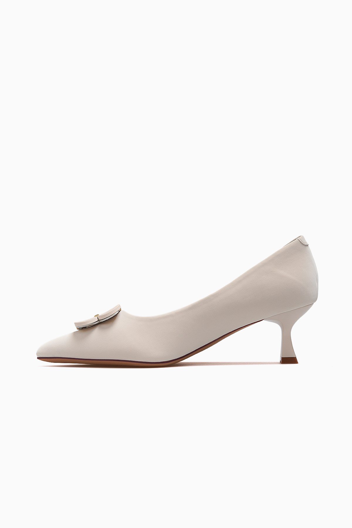 Kadın Stiletto Ayakkabı 26Y485-5-KREM