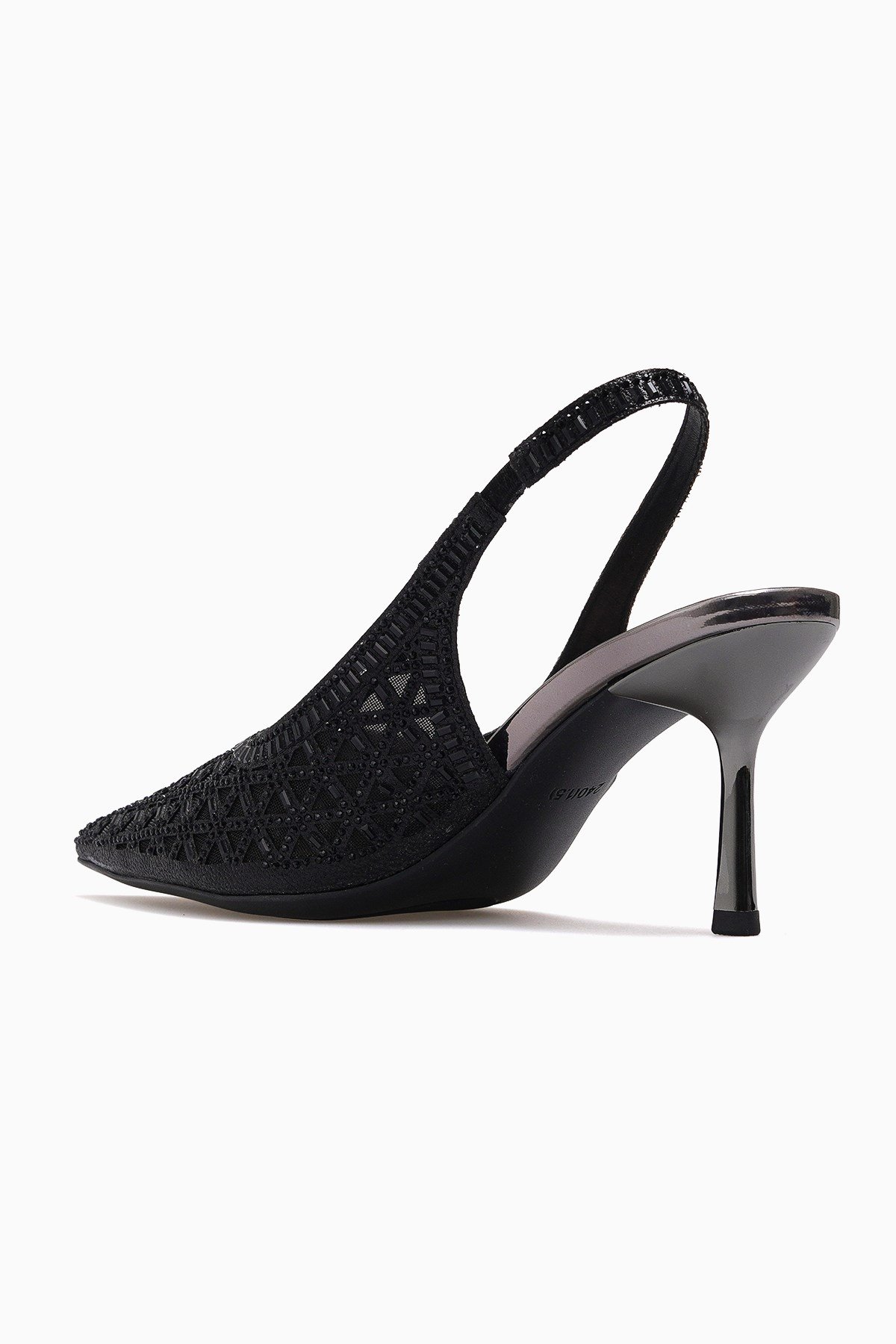 Kadın Taş Detaylı Stiletto Ayakkabı 26Y484-SİYAH