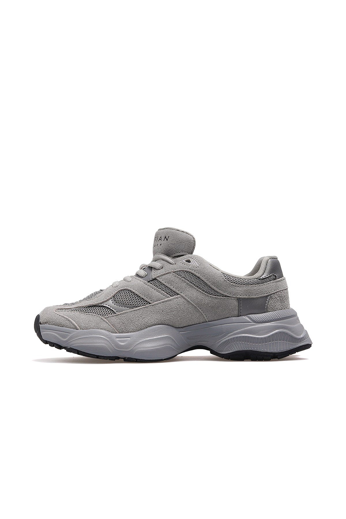 Mery Kadın Deri Sneaker Spor Ayakkabı 112230036 M-GRİ