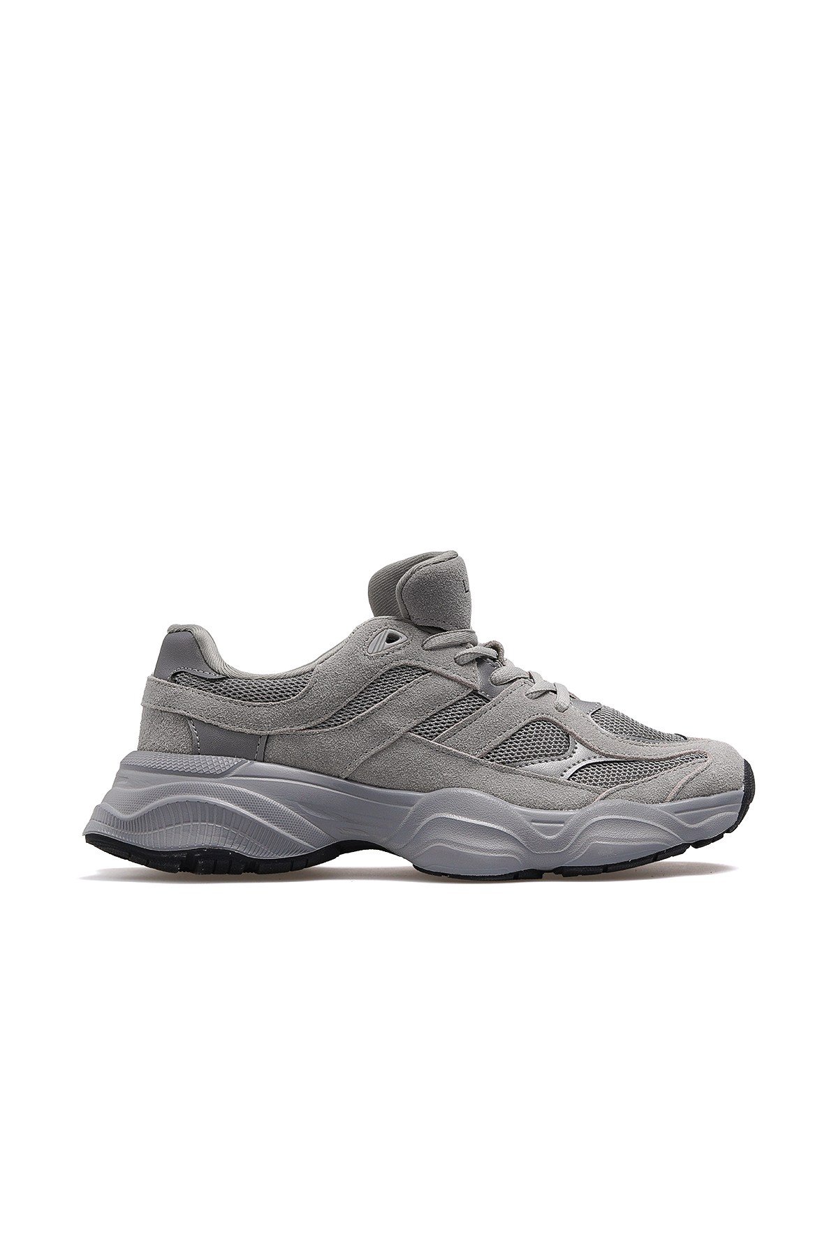 Mery Kadın Deri Sneaker Spor Ayakkabı 112230036 M-GRİ