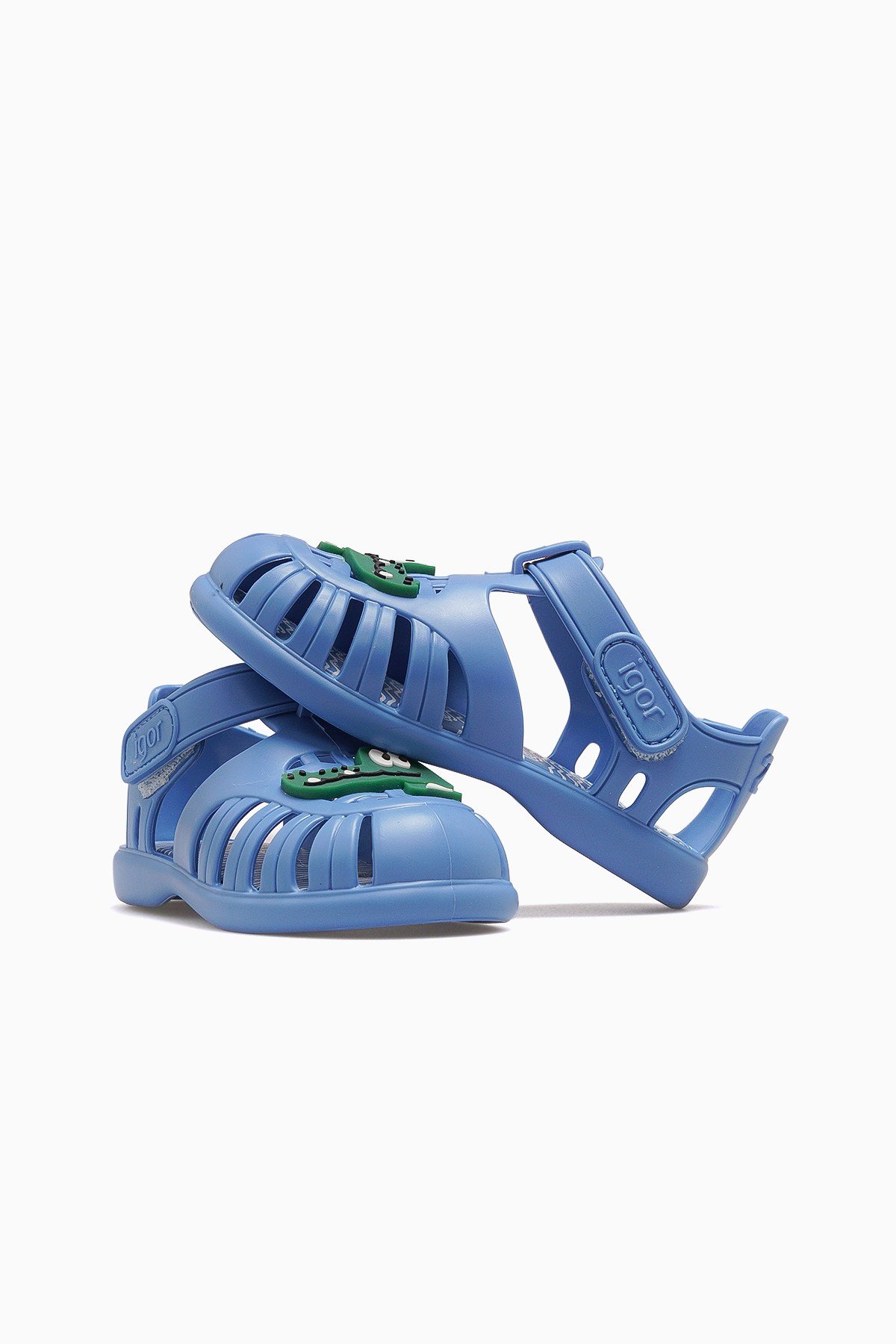 Tobby Croco Unisex Kaymaz Taban Çocuk Sandalet S10371-MAVİ