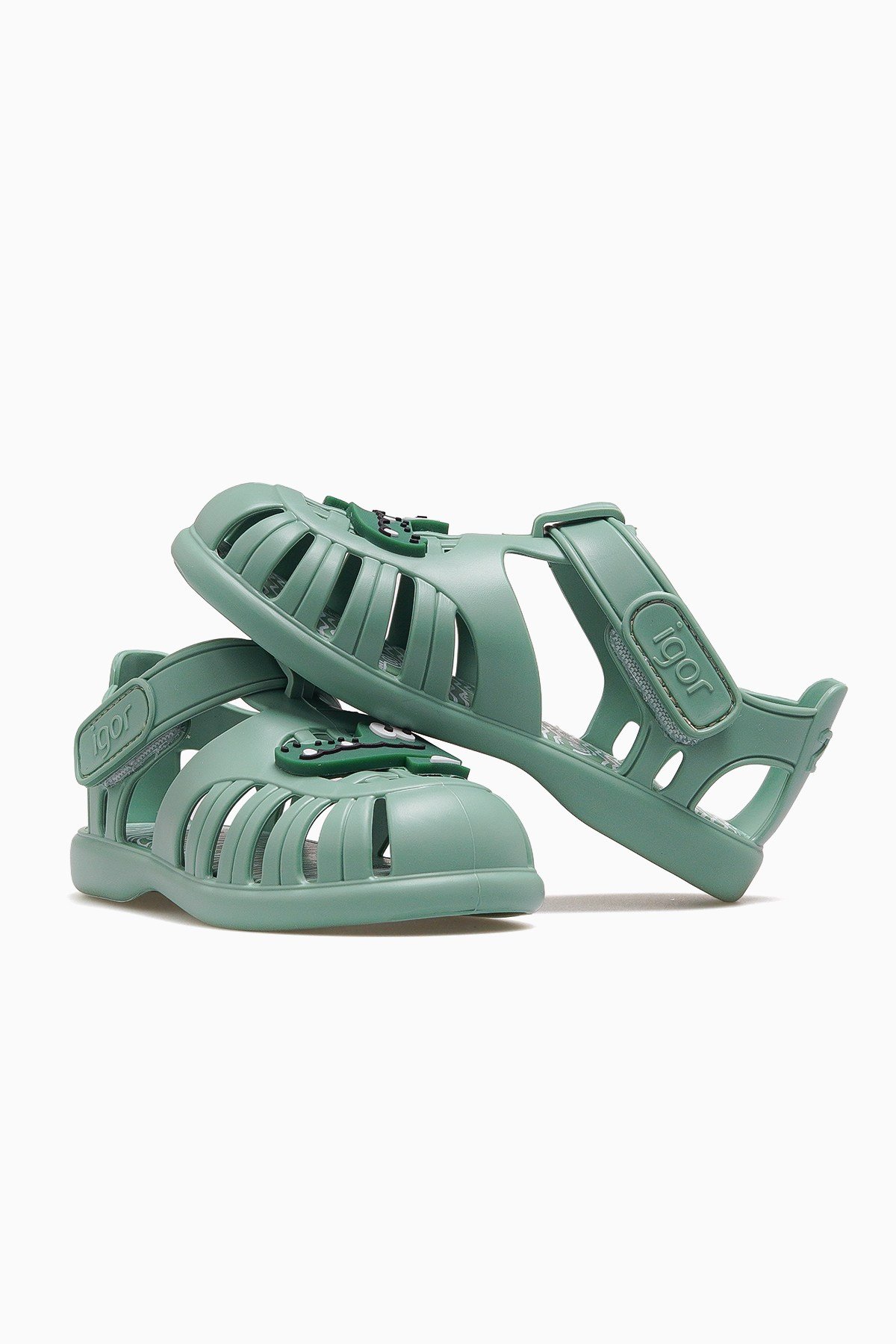 Tobby Croco Unisex Kaymaz Taban Çocuk Sandalet S10371-YEŞİL