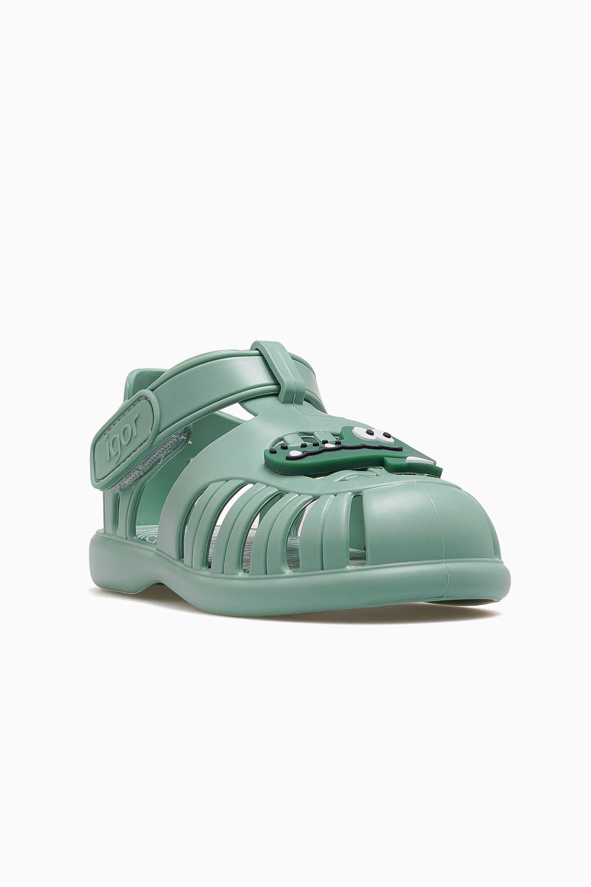 Tobby Croco Unisex Kaymaz Taban Çocuk Sandalet S10371-YEŞİL