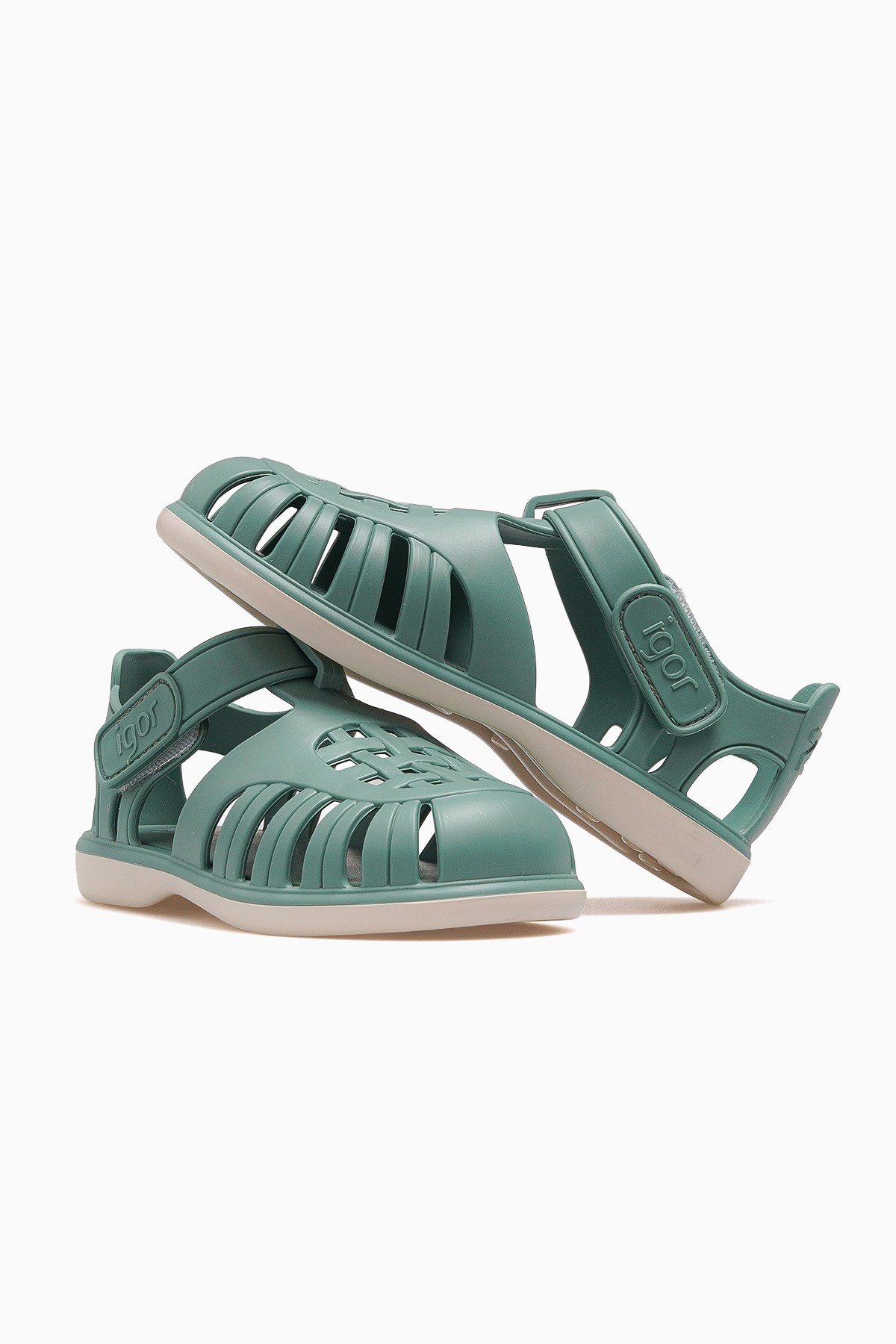Tobby Solid Bicolor Unisex Çocuk Sandalet BB355-HAKİ