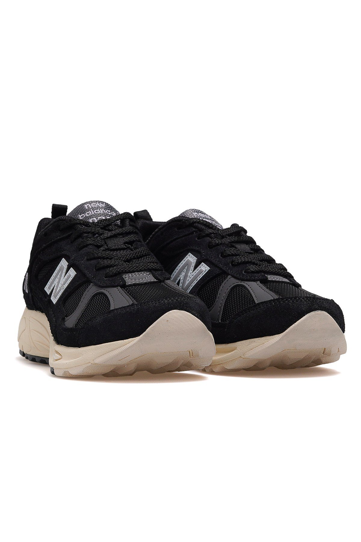 Unisex Sneaker Spor Ayakkabı NB878-SİYAH/BEJ