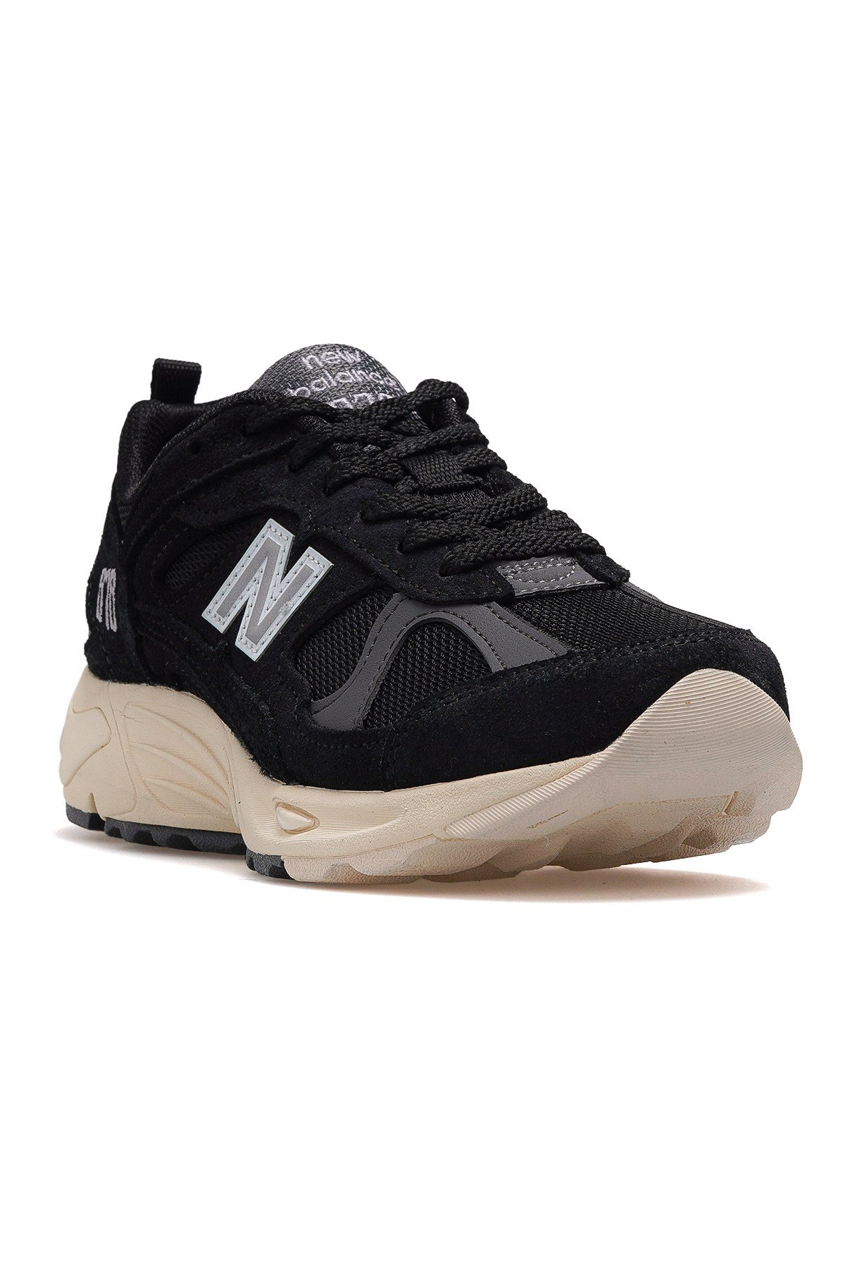Unisex Sneaker Spor Ayakkabı NB878-SİYAH/BEJ