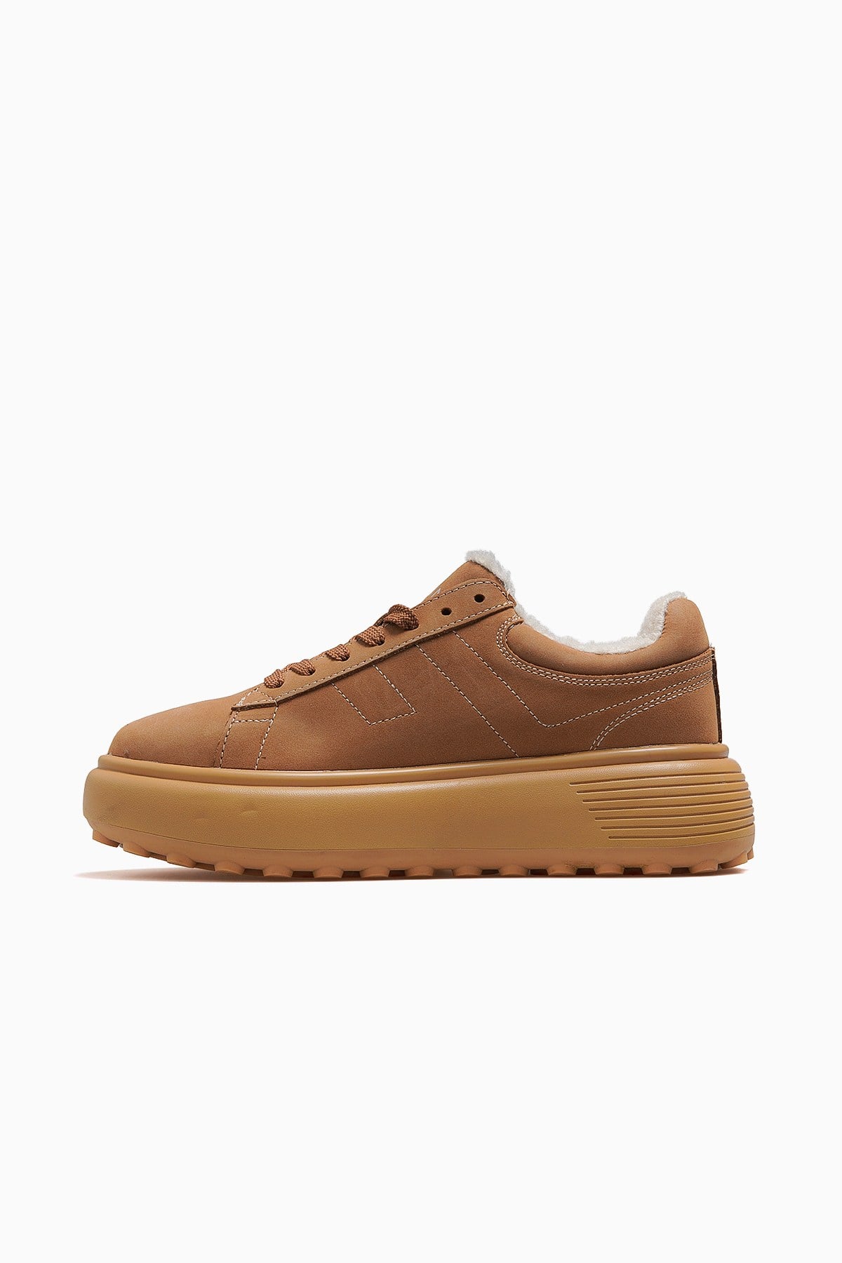 Zenya Kadın Kürklü Sneaker Ayakkabı 122230038 Z-CAMEL