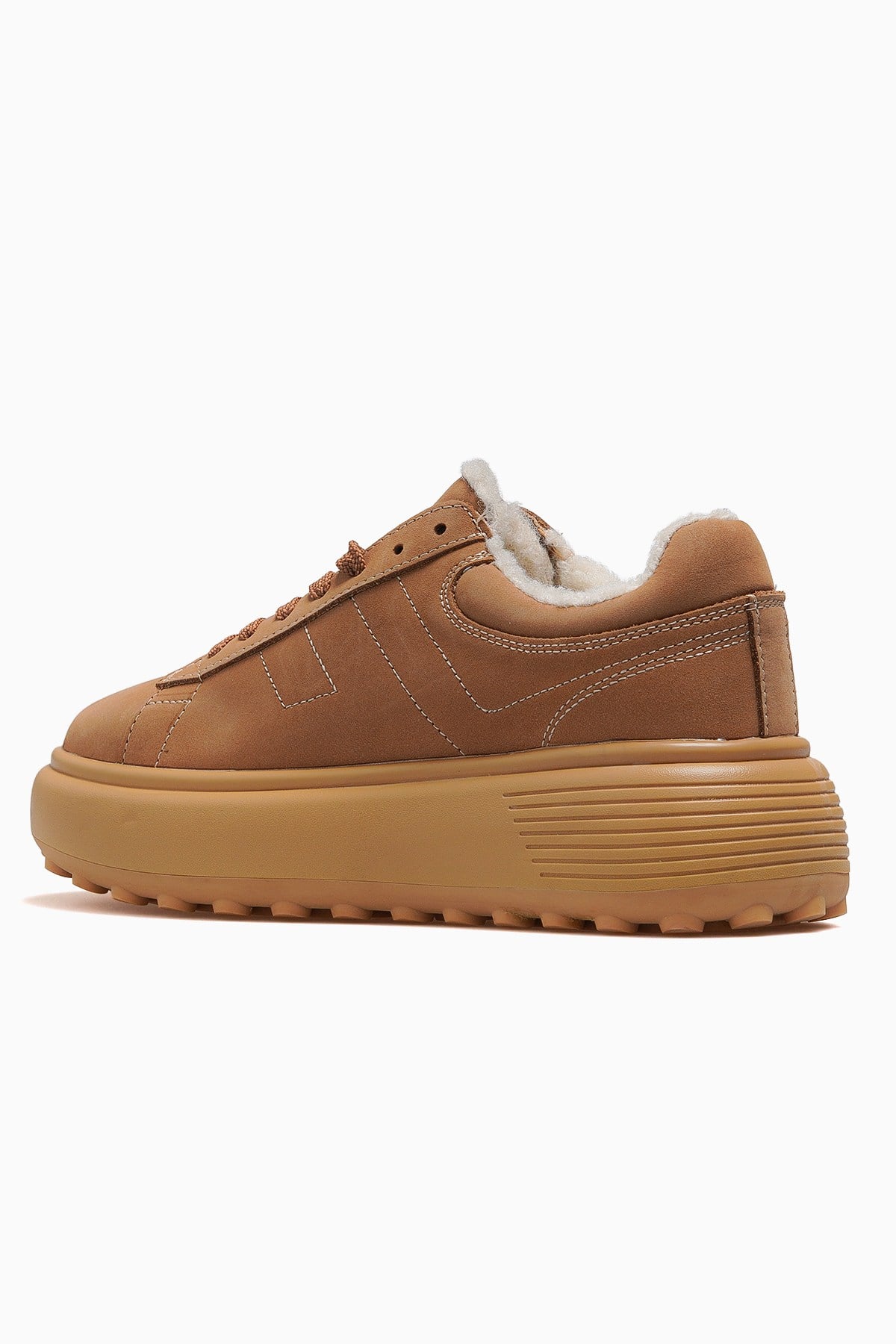 Zenya Kadın Kürklü Sneaker Ayakkabı 122230038 Z-CAMEL