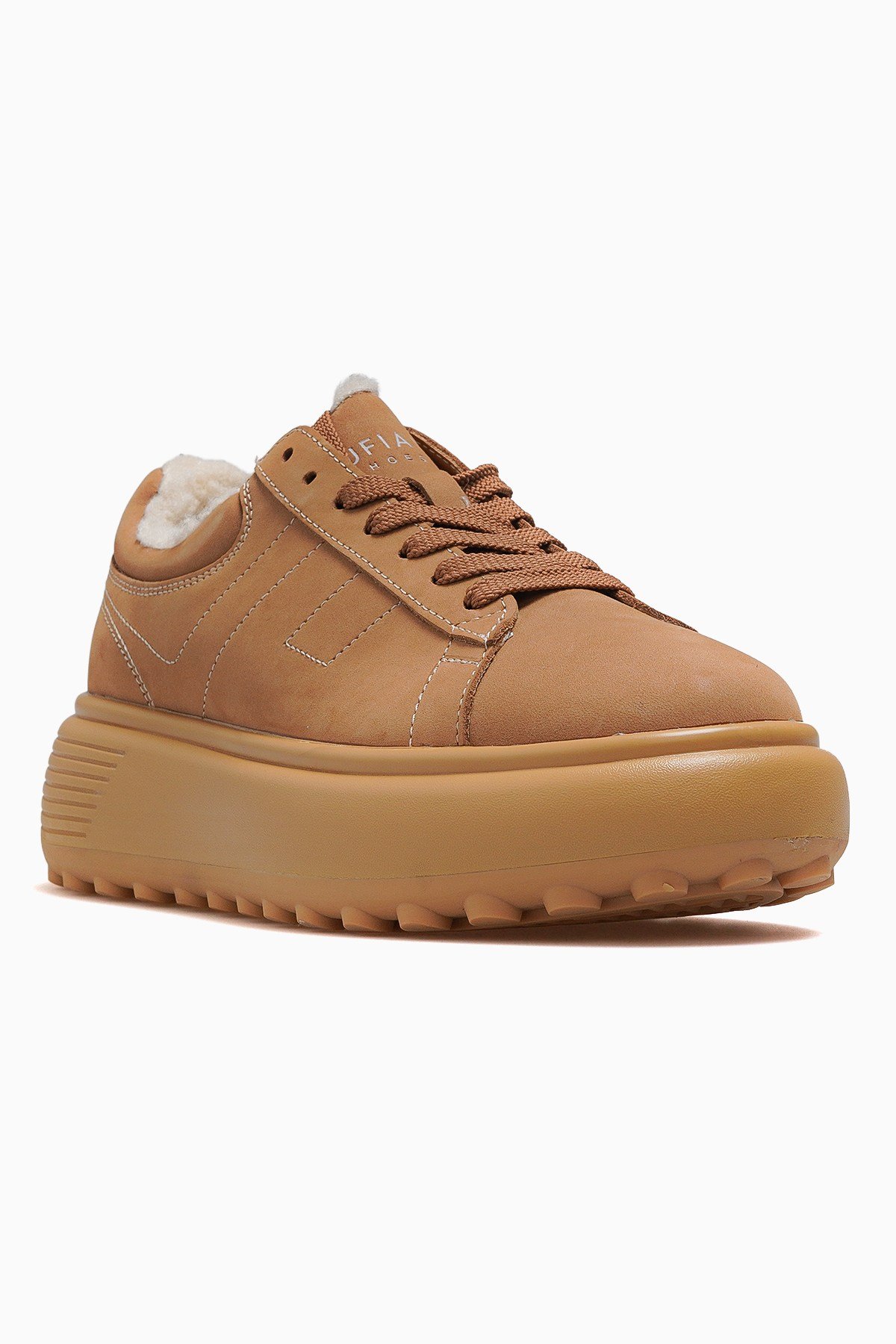 Zenya Kadın Kürklü Sneaker Ayakkabı 122230038 Z-CAMEL