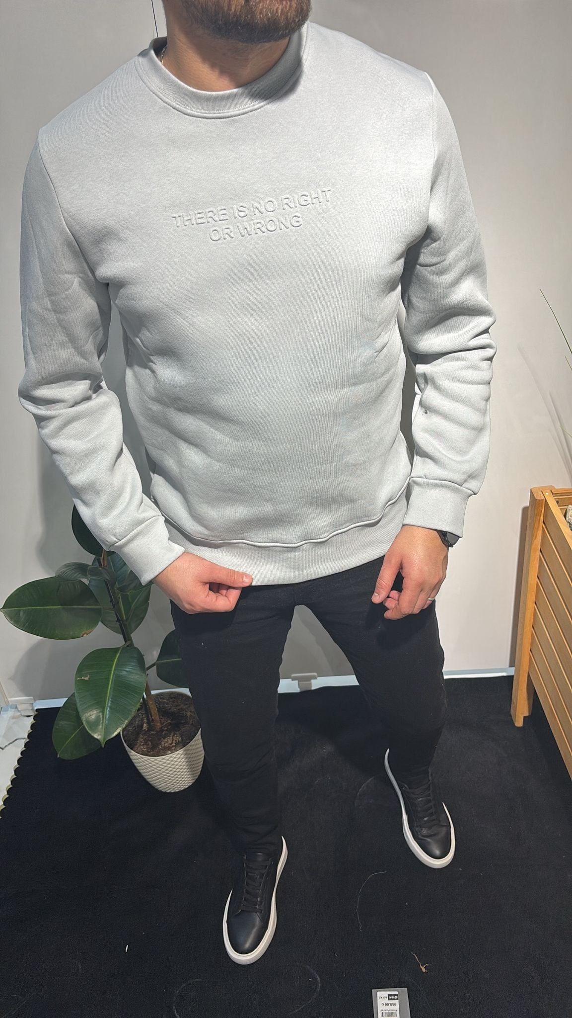 AÇIK GRİ BASKISIZ SWEATSHIRT