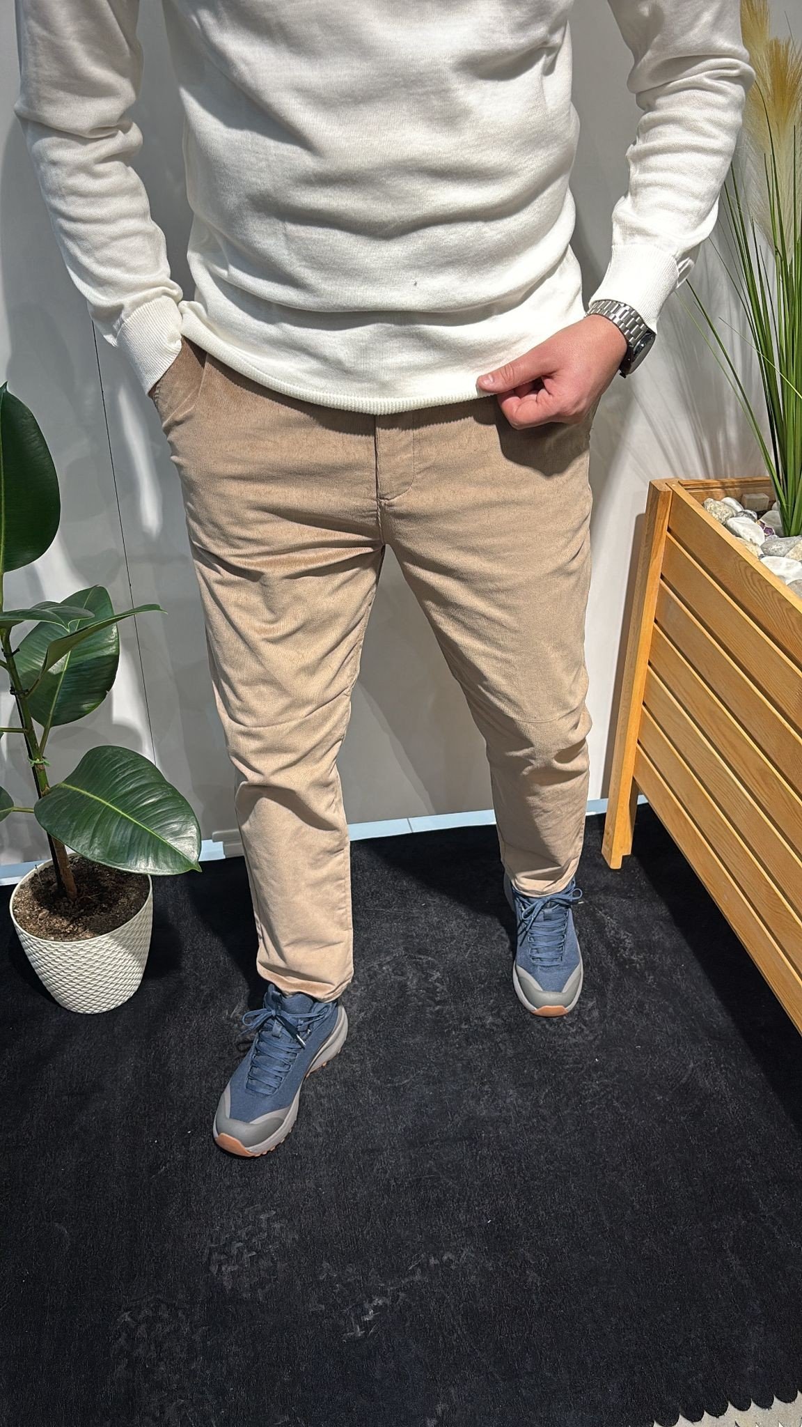 BEJ KADİFE PANTOLON
