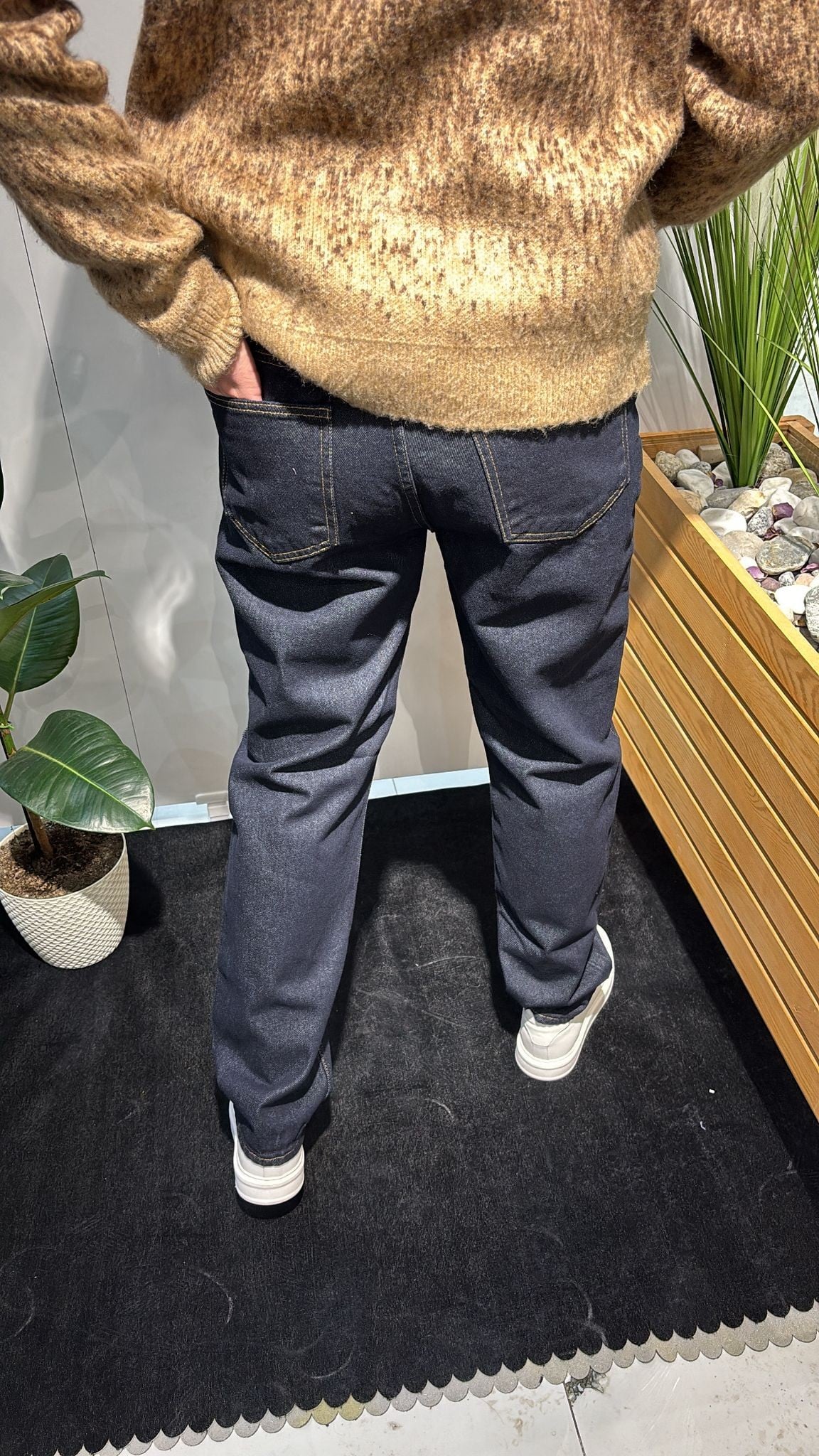 KOYU LACİVERT BAGGY KOT PANTOLON