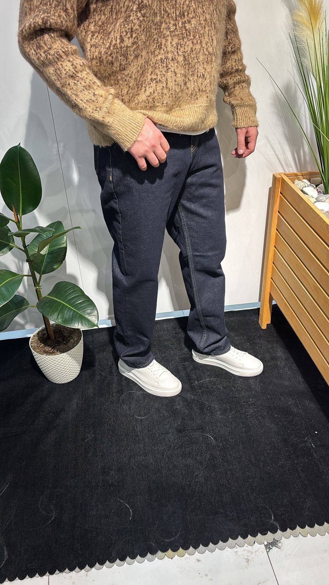 KOYU LACİVERT BAGGY KOT PANTOLON