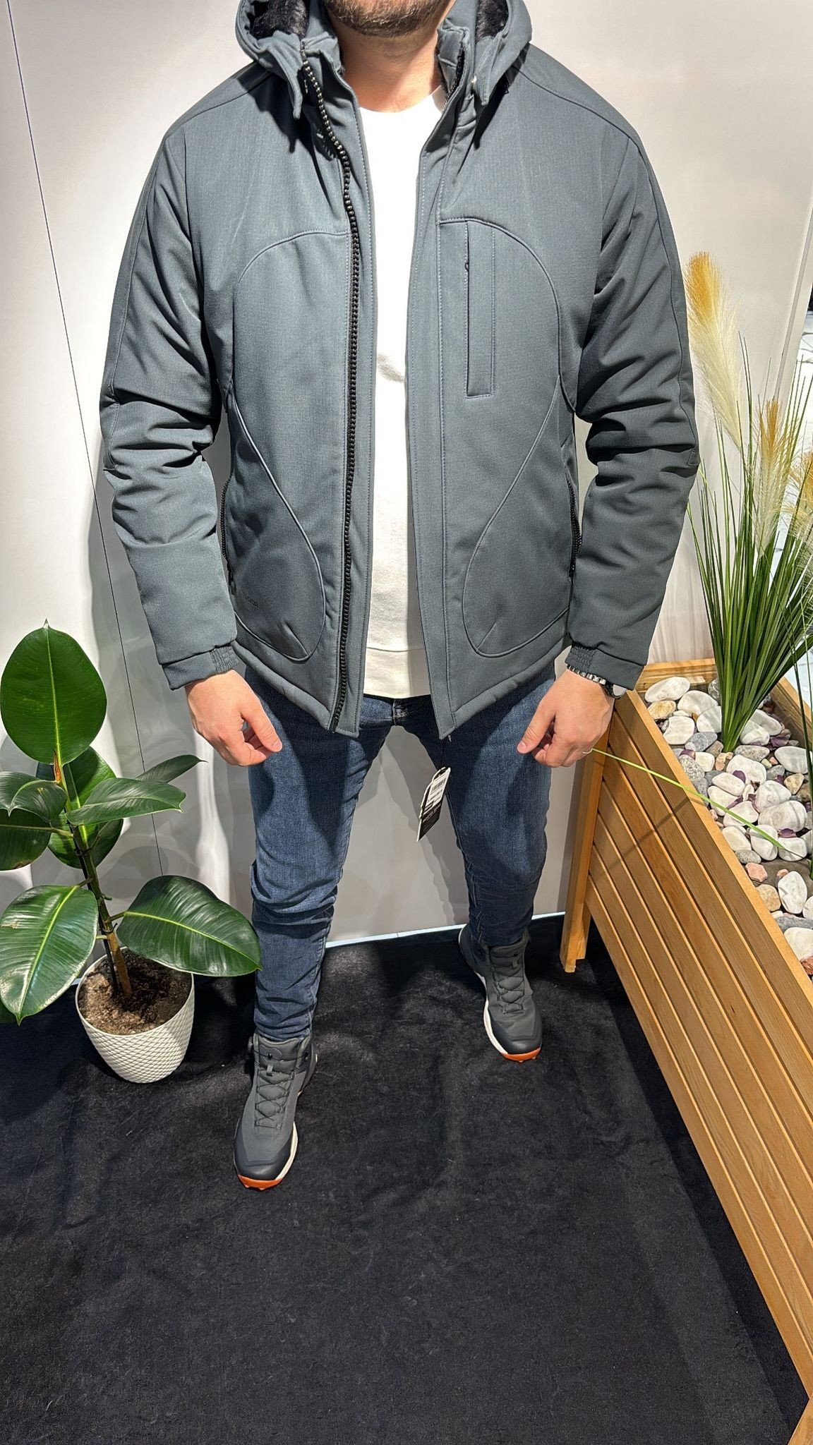 KÜRKLÜ PETROL YEŞİLİ OUTDOOR MONT