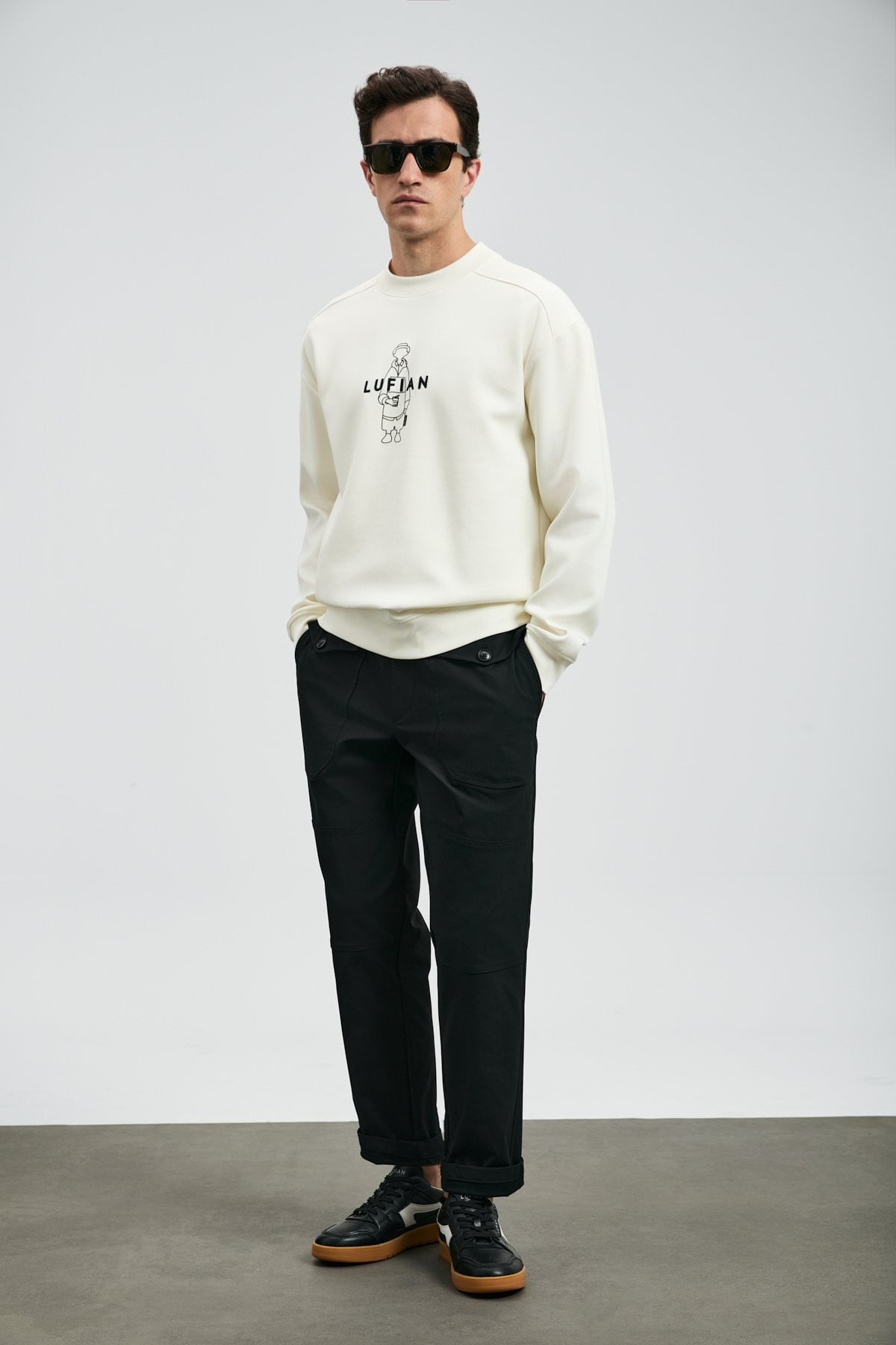 LUFİAN SİMBA KIRIK BEYAZ SWEATSHIRT