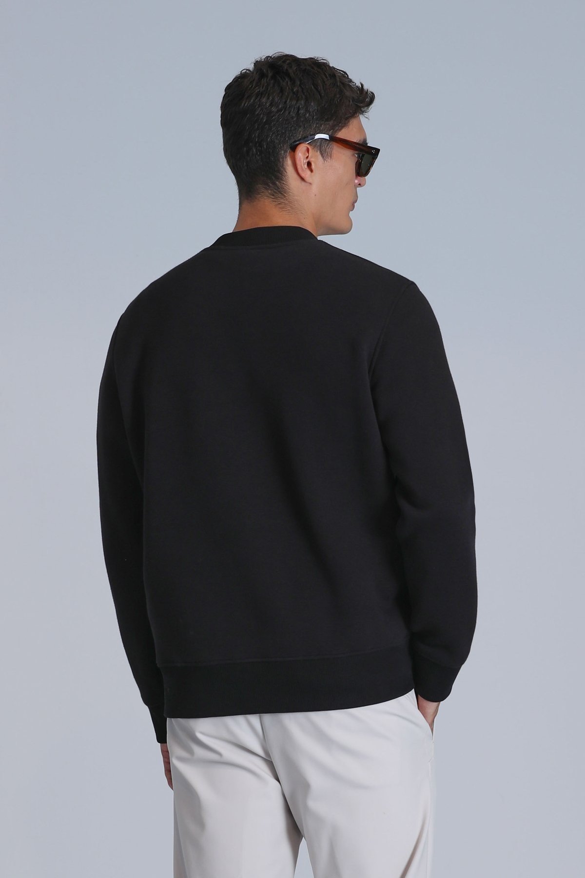 LUFİAN SİYAH BASKILI SWEAT
