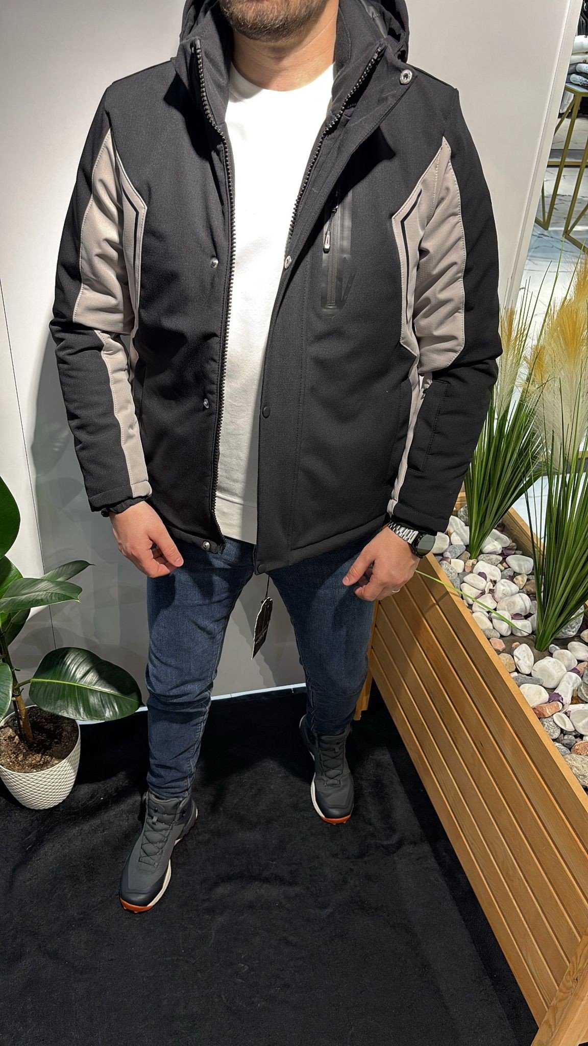 SİYAH-BEJ OUTDOOR MONT