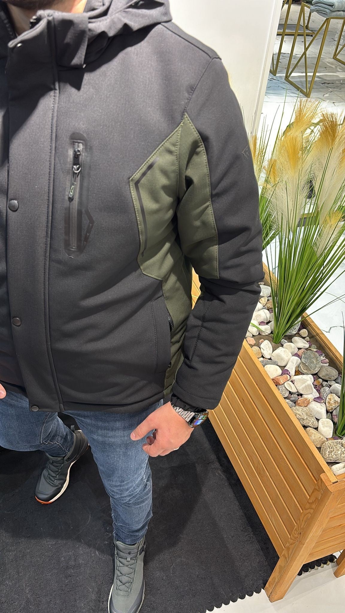 SİYAH-HAKİ OUTDOOR MONT