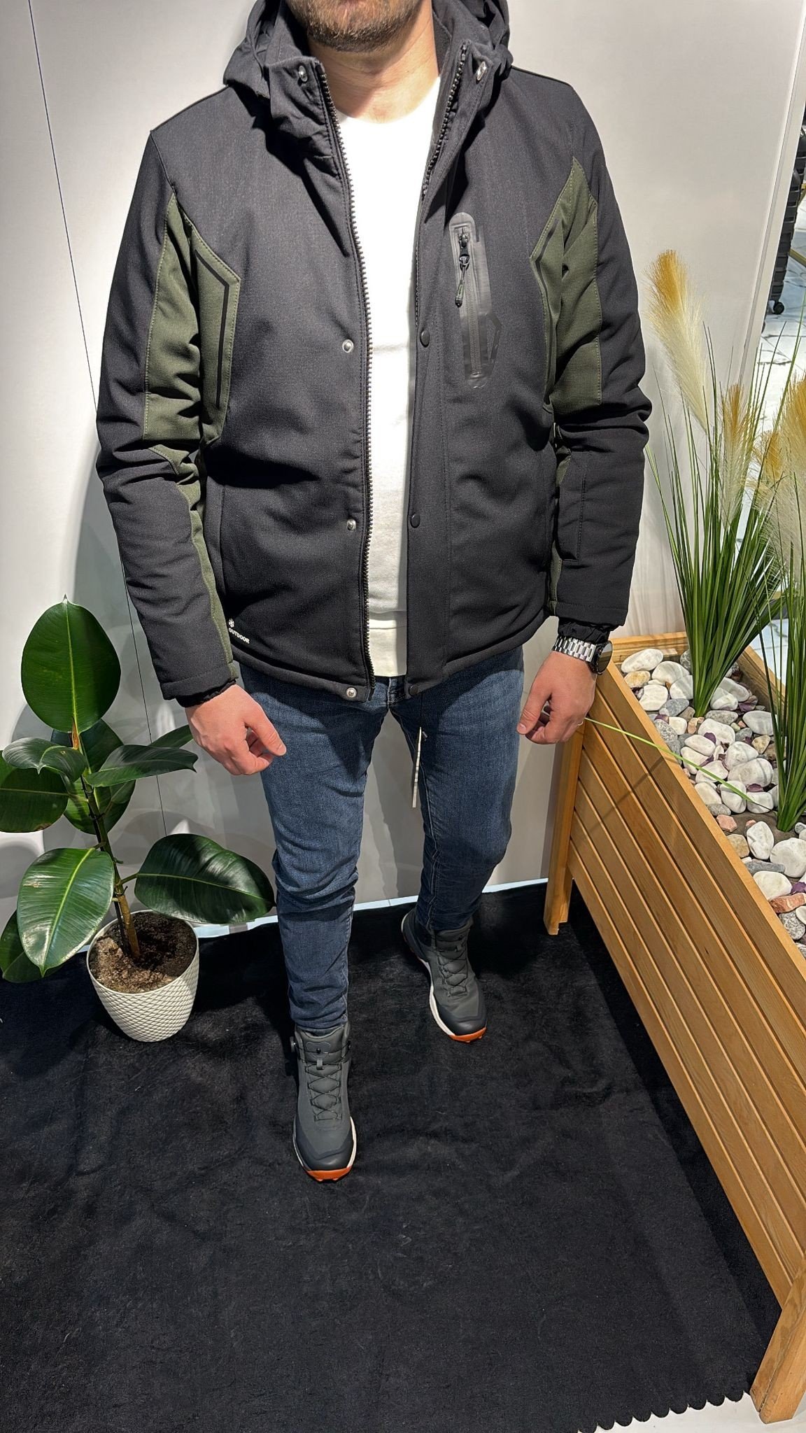SİYAH-HAKİ OUTDOOR MONT